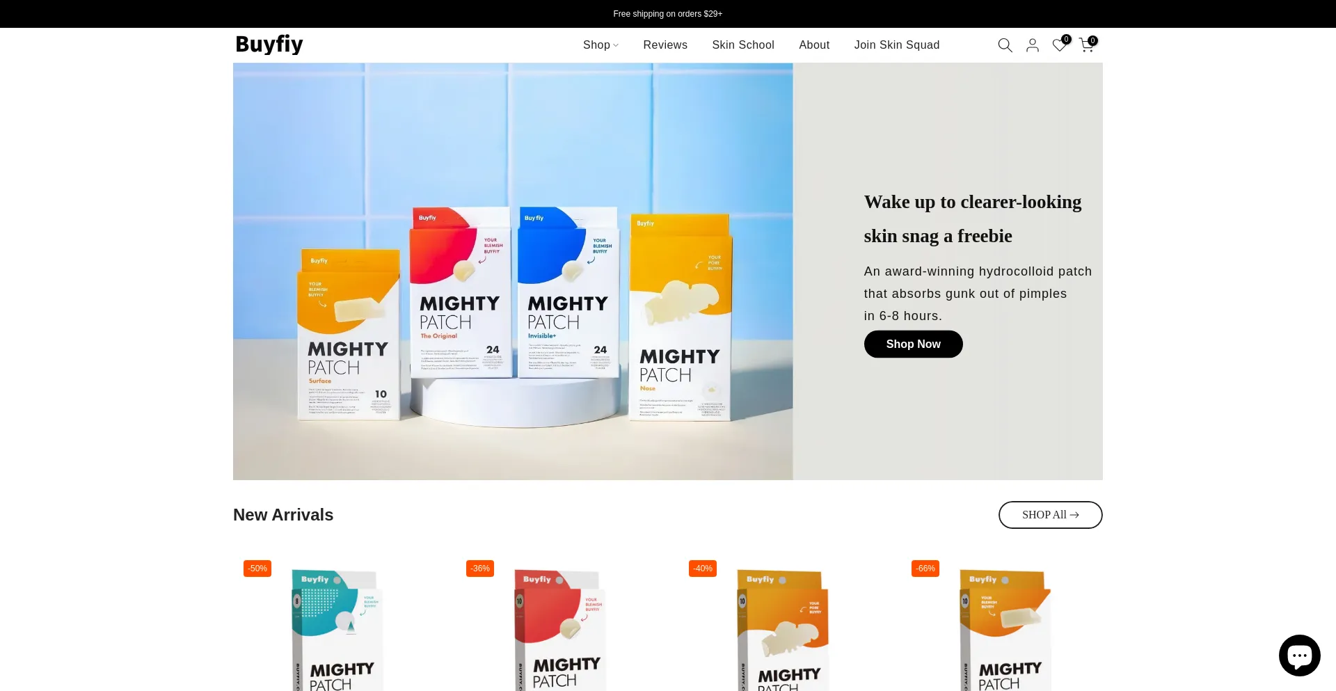 Website screenshot of Buyfiy.com