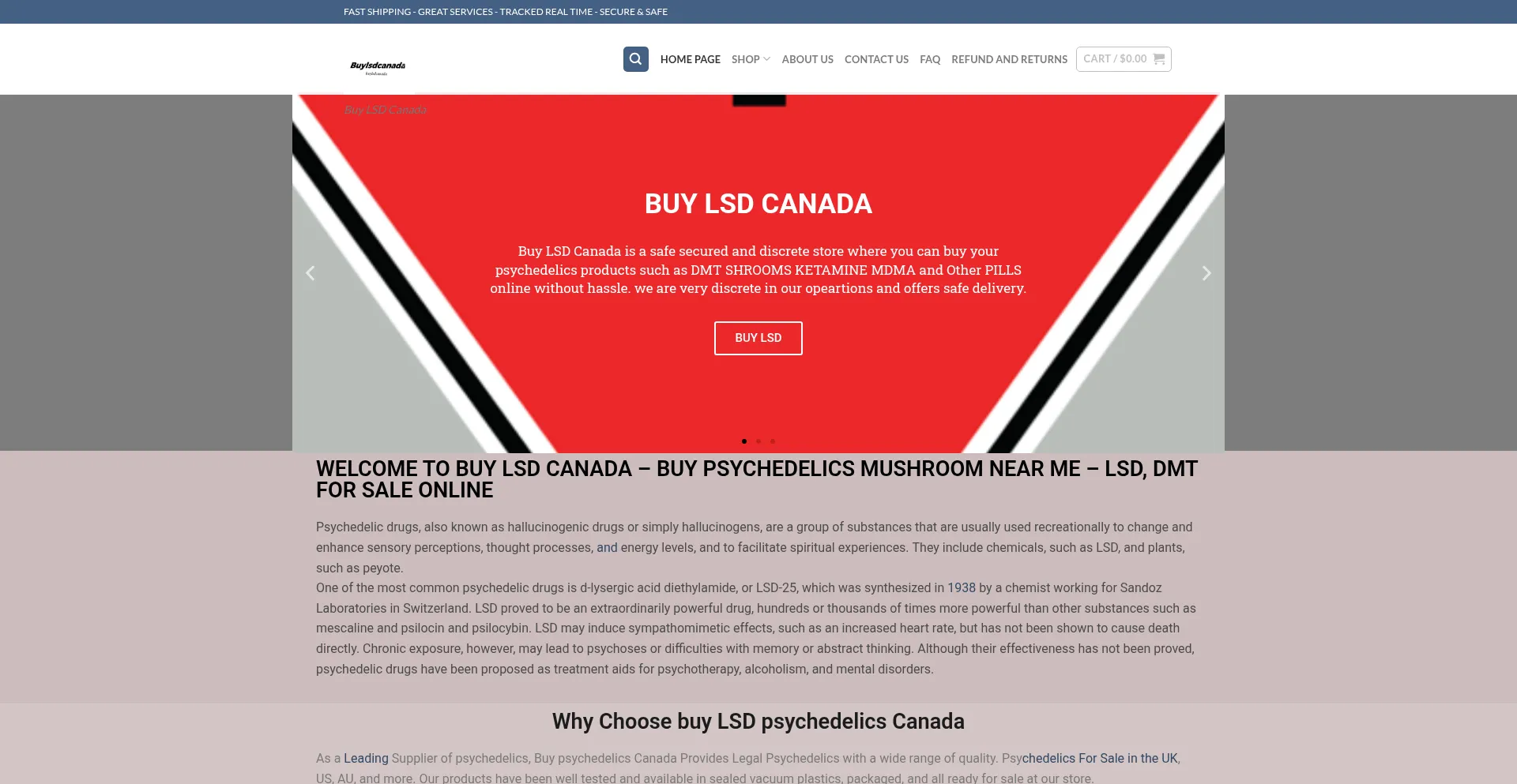 Website screenshot of Buylsdcanada.com