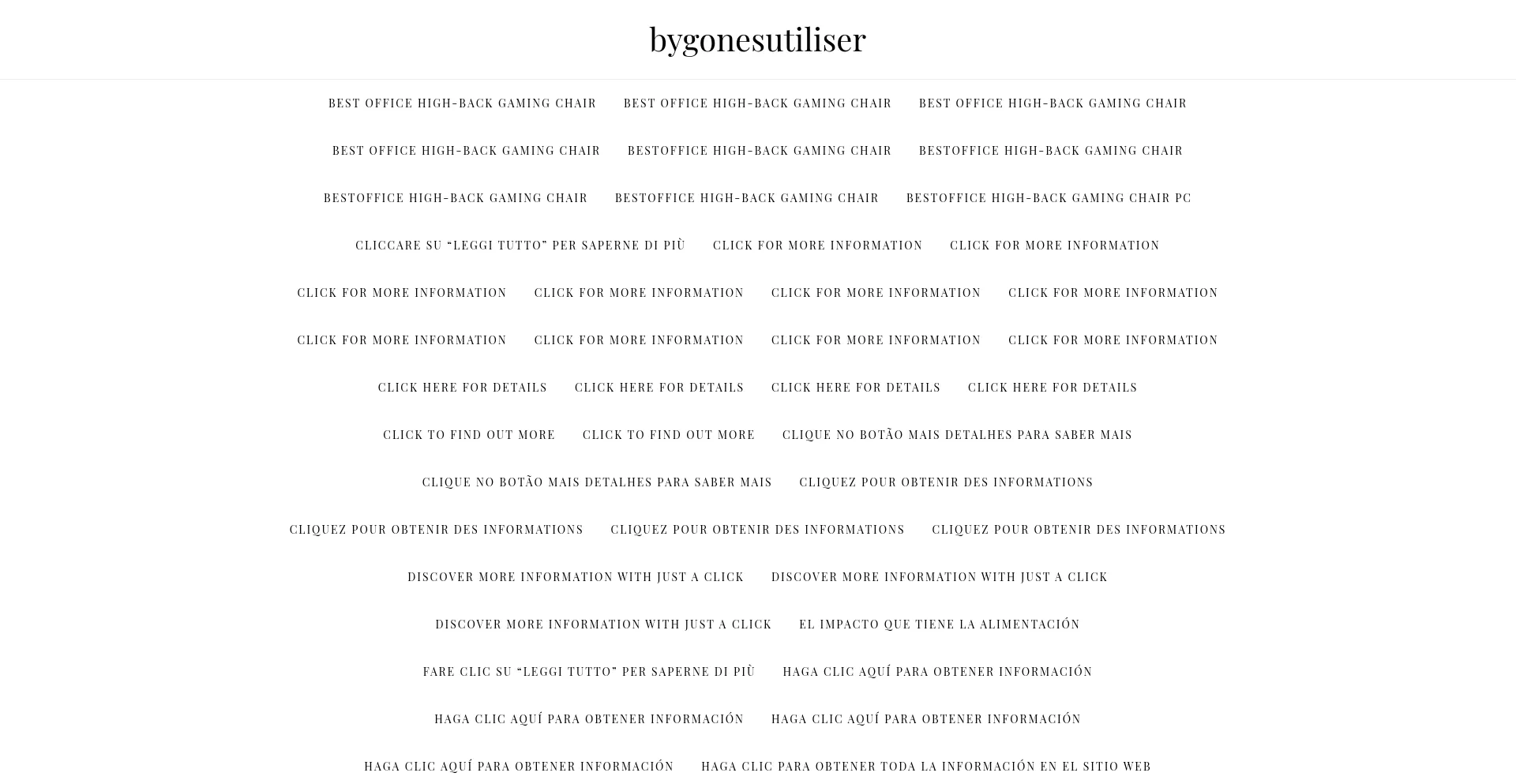 Website screenshot of Bygonesutiliser.com