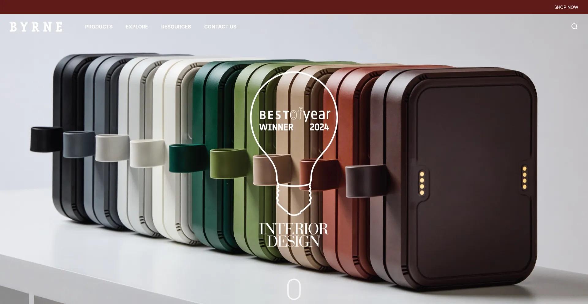 Website screenshot of Byrne.com