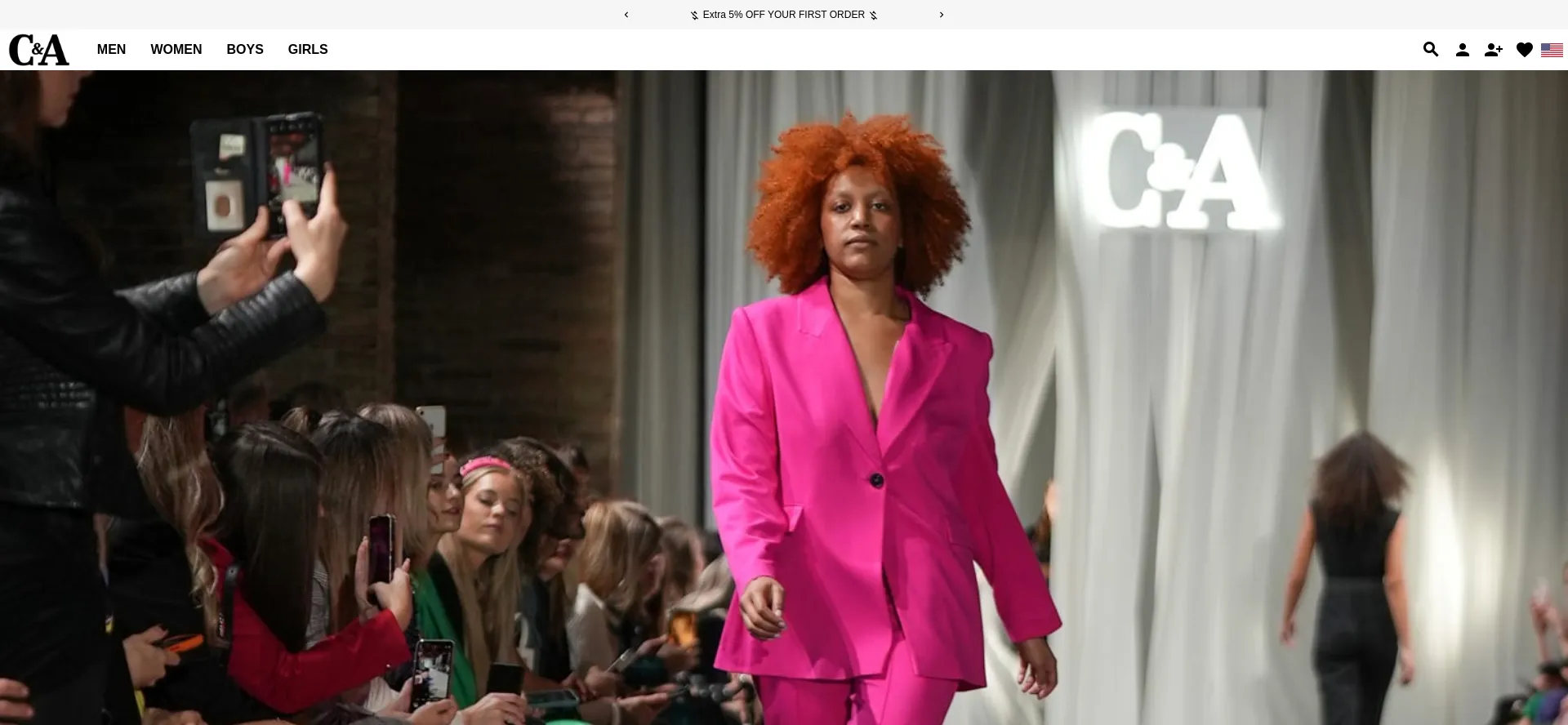 Website screenshot of C-and-a-usa.us.com