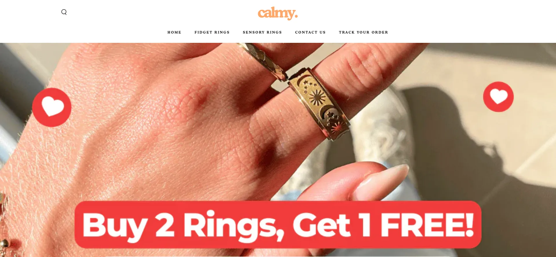 Website screenshot of Calmy-us.com
