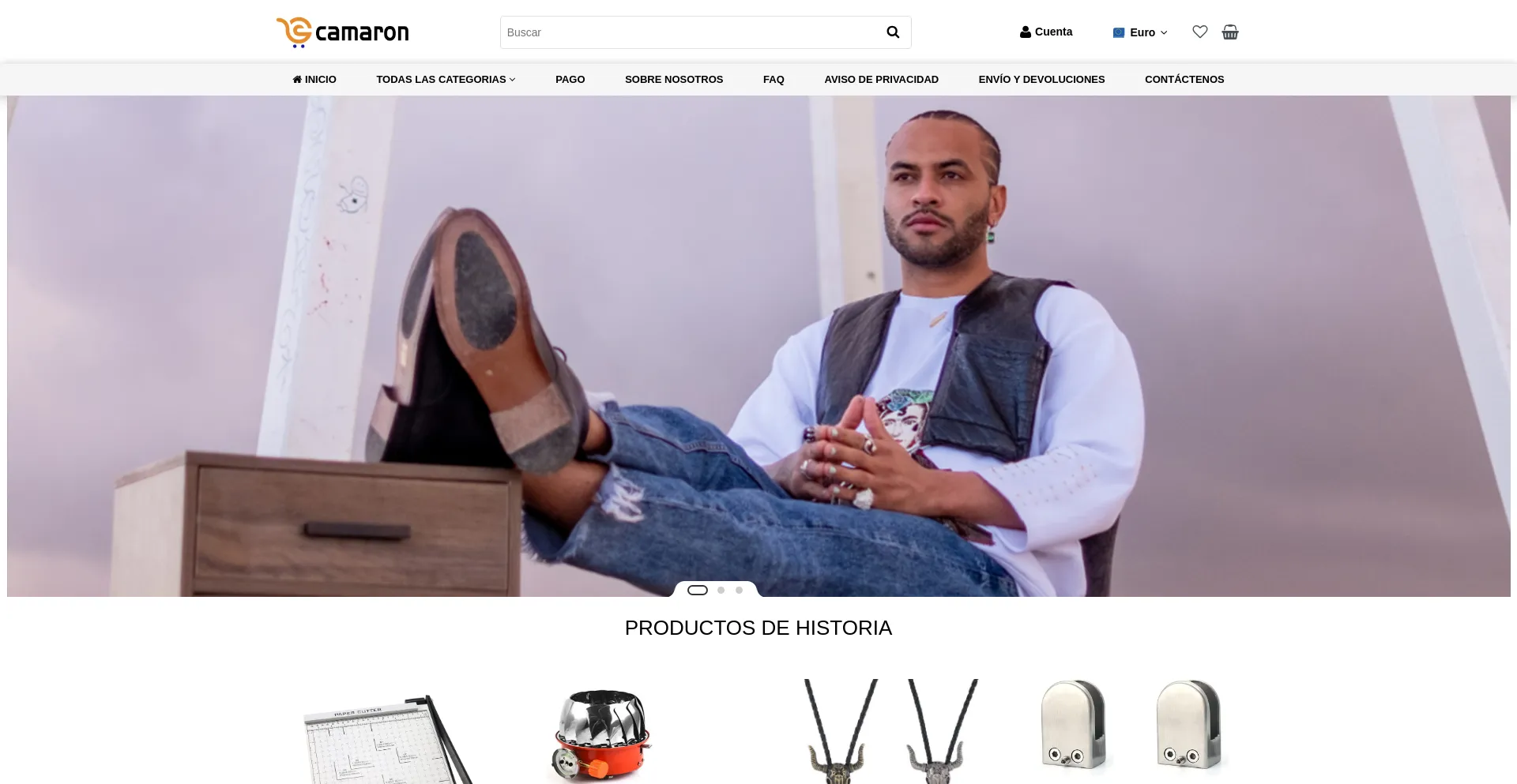 Website screenshot of Camaron.org