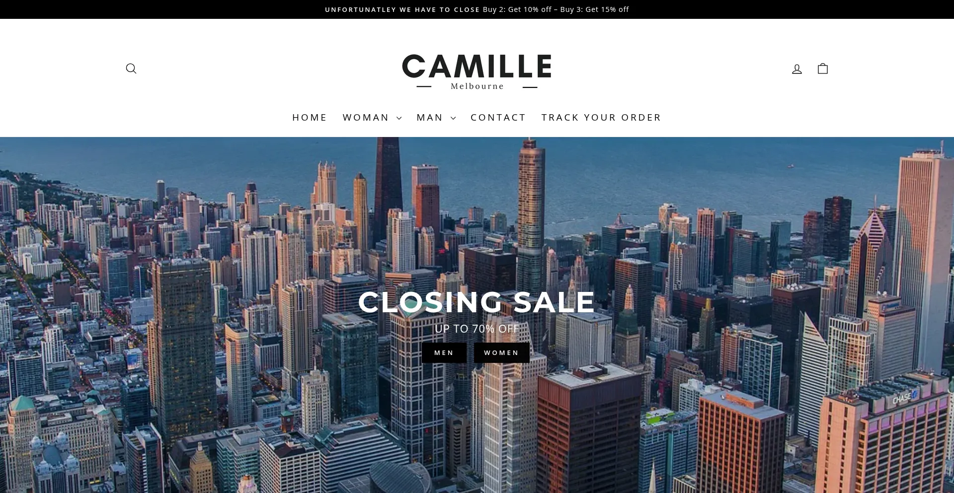 Website screenshot of Camille-melbourne.com