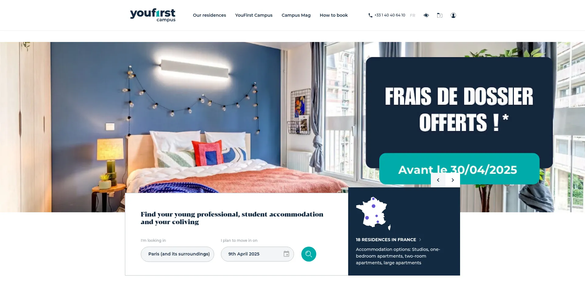 Website screenshot of Campus.youfirst.co