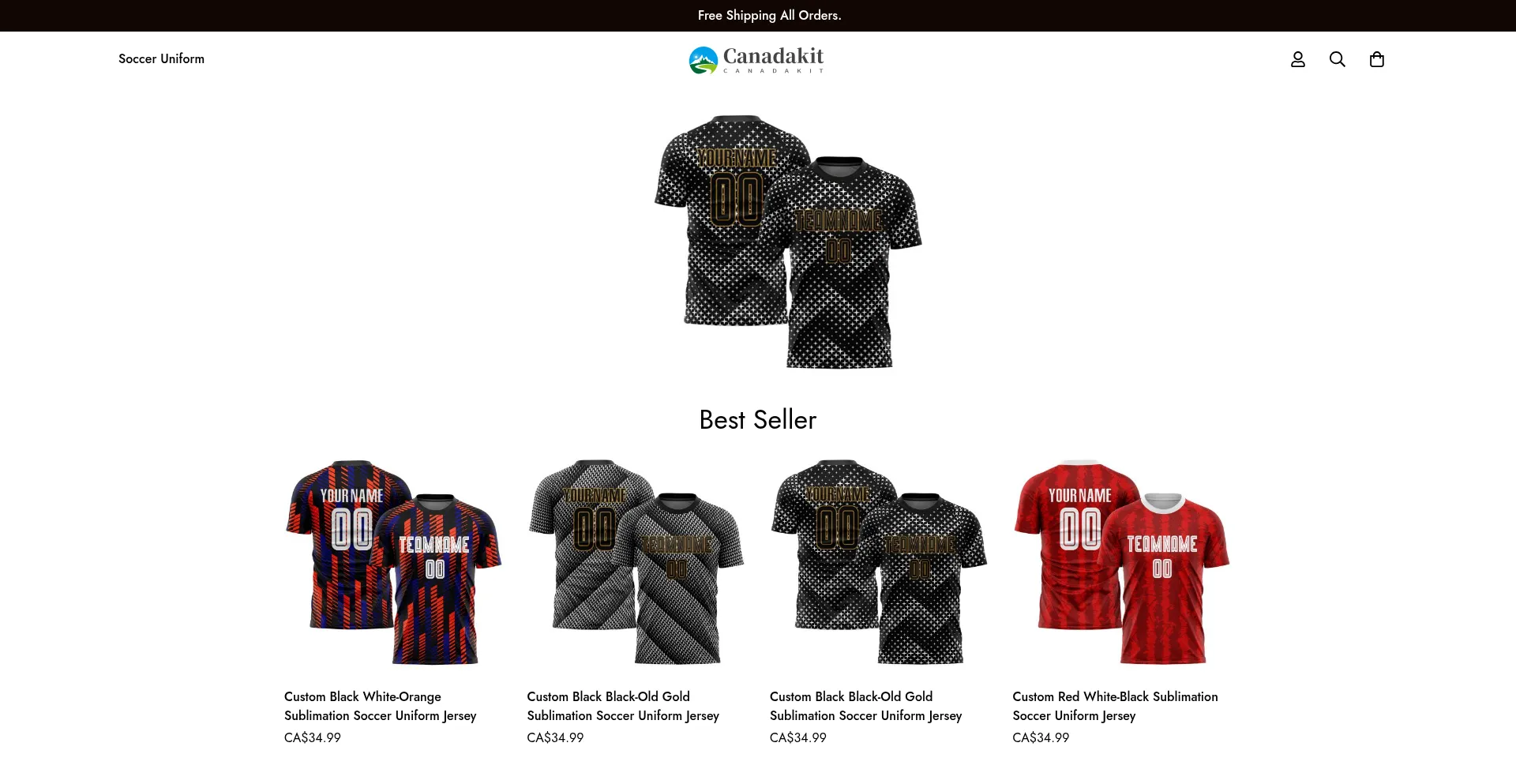 Website screenshot of Canadakit.co