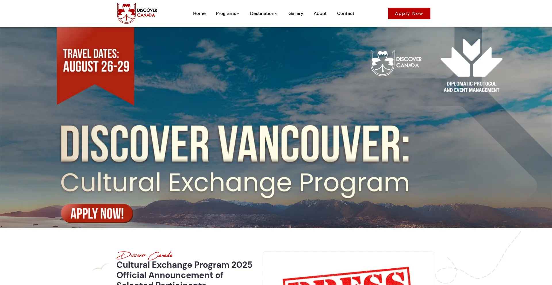 Website screenshot of Candiscover.com