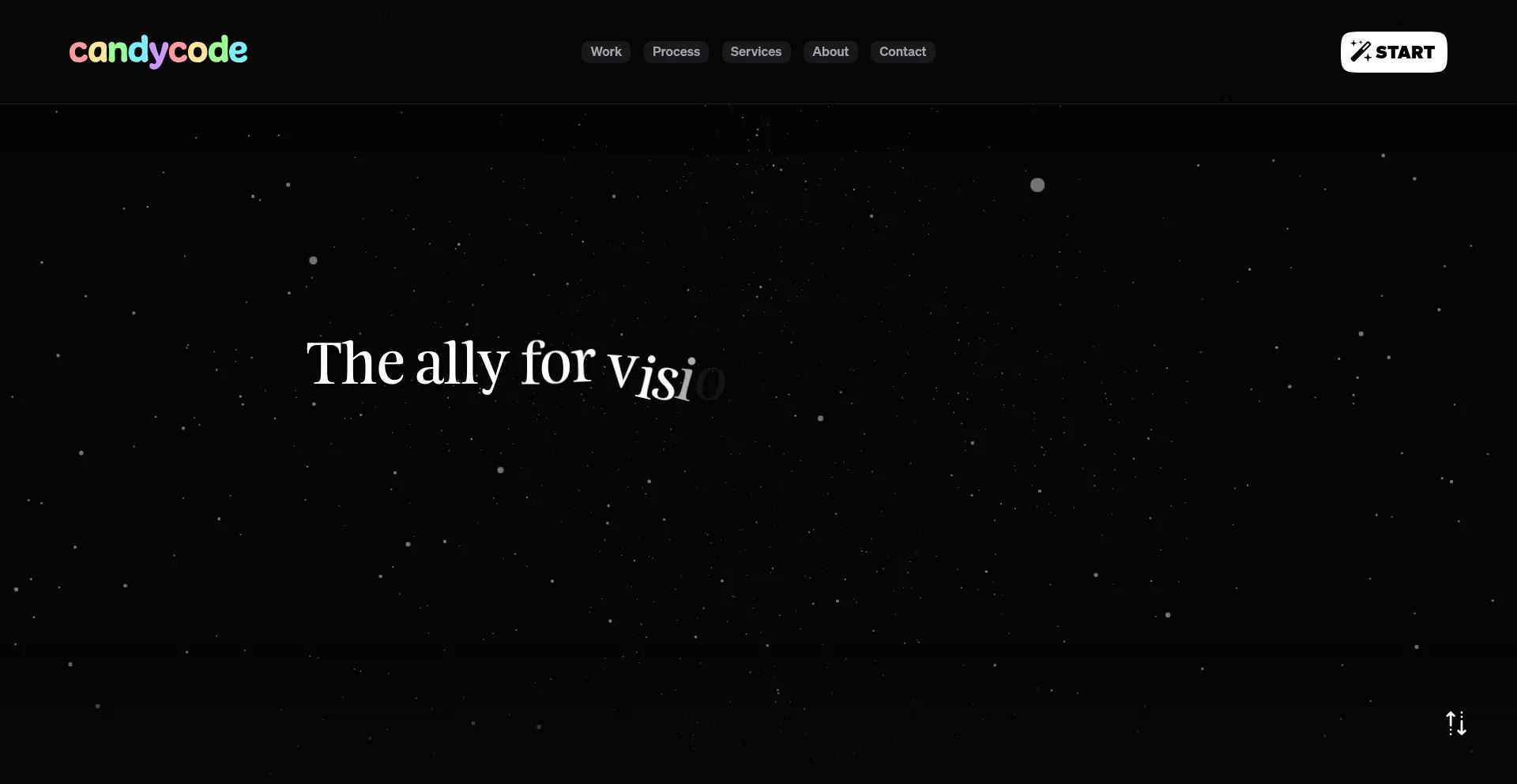 Website screenshot of Candycode.com
