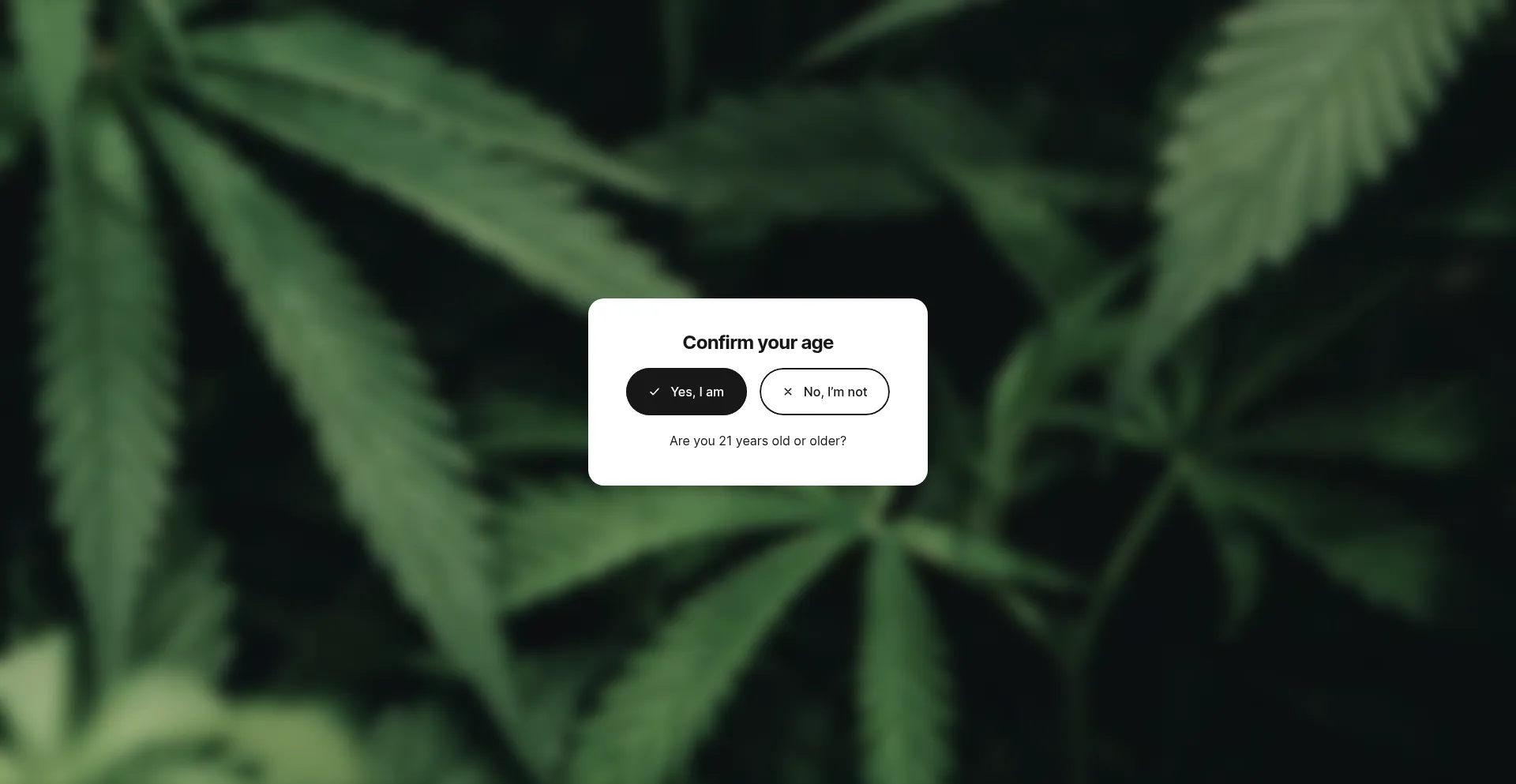 Website screenshot of Cannacured.com