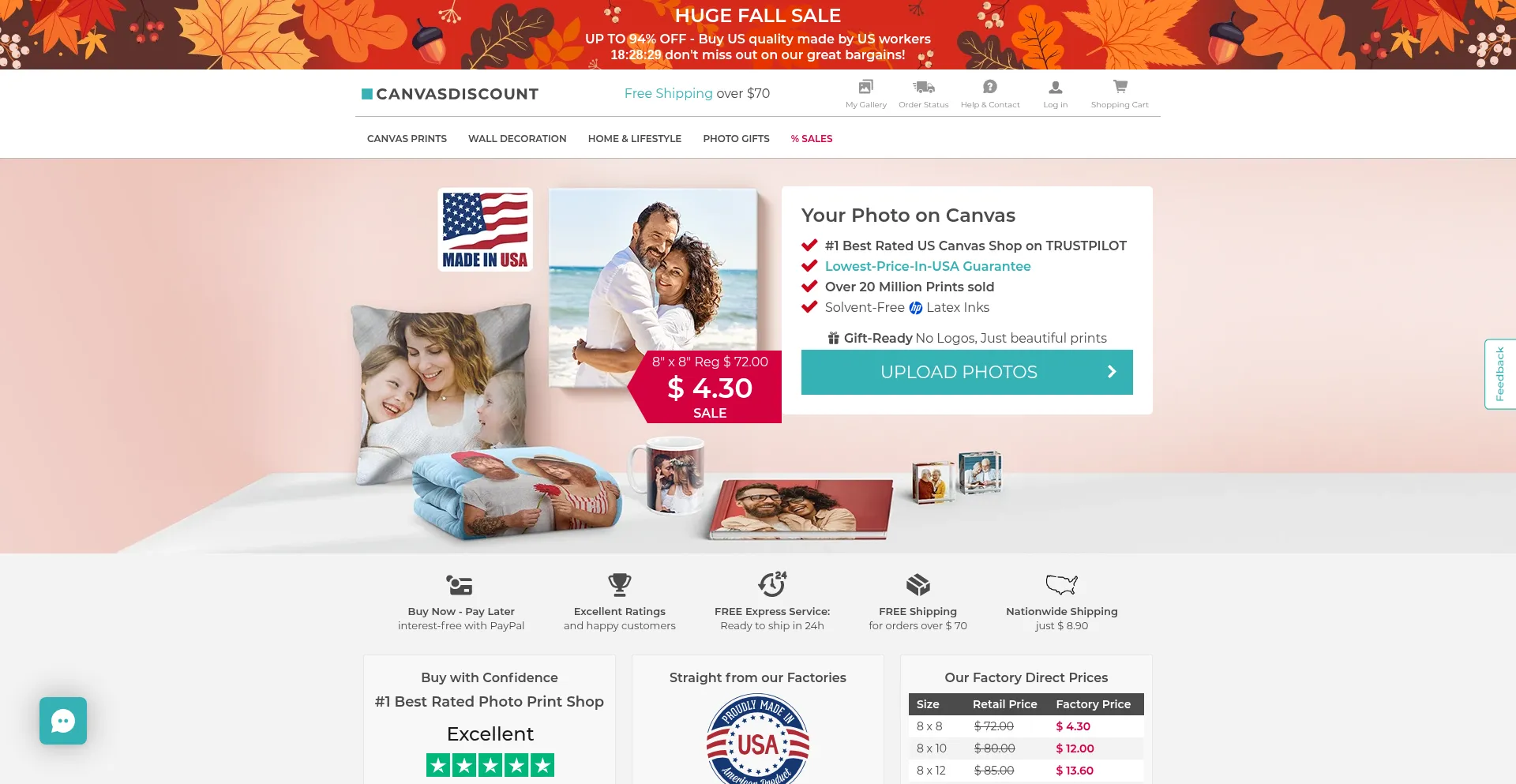 Canvasdiscount.com Screenshot