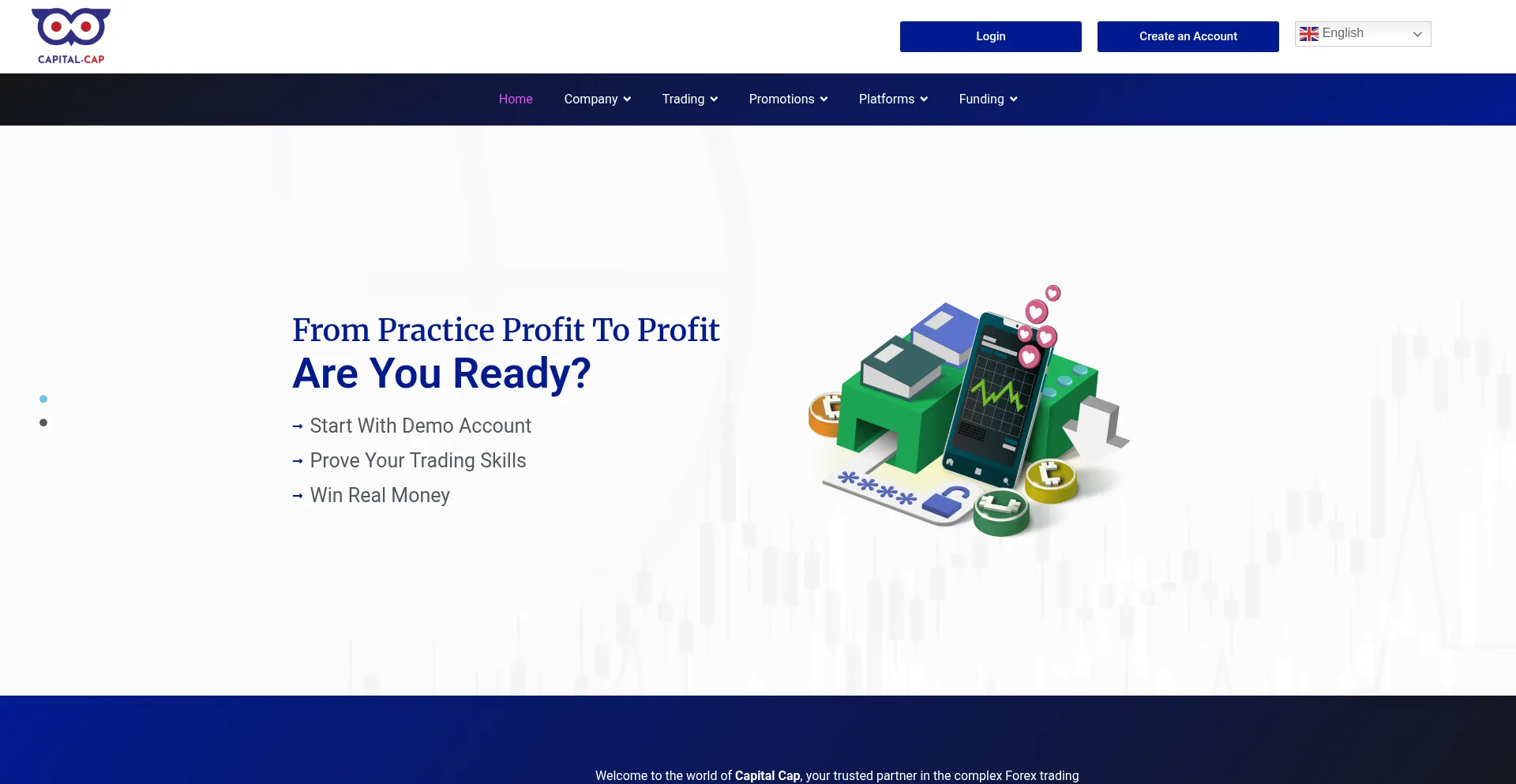Website screenshot of Capital-cap.com