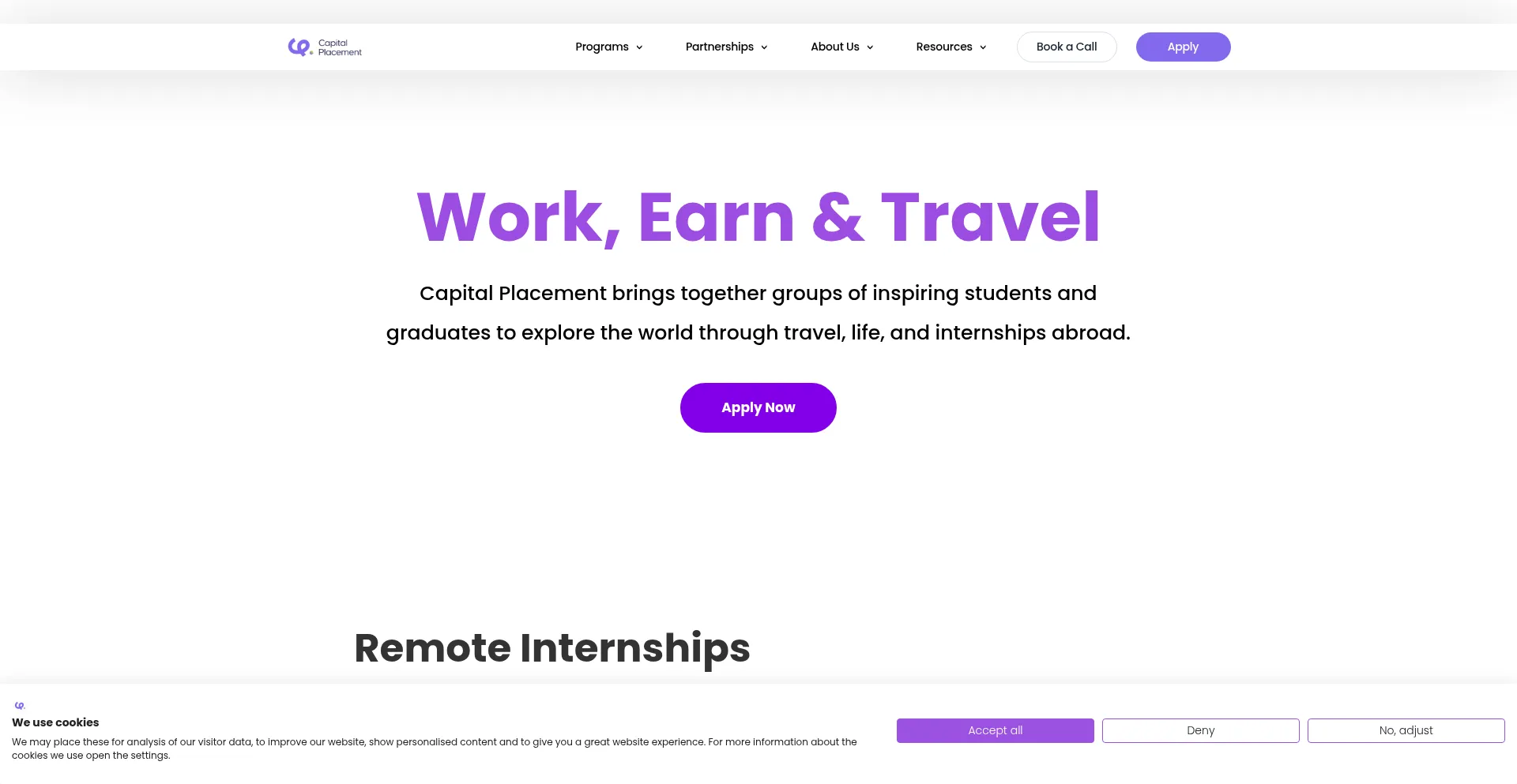 Website screenshot of Capital-placement.com