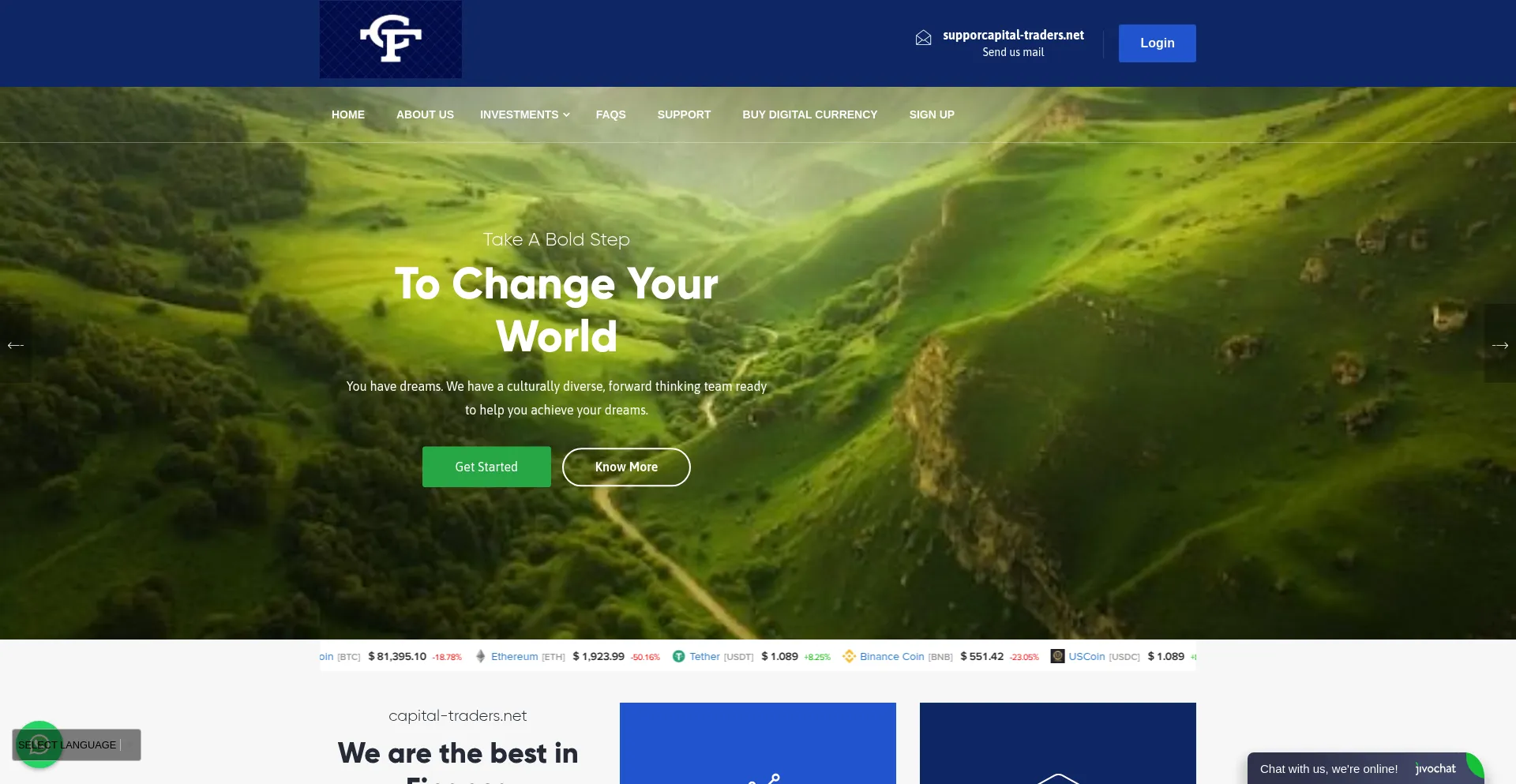 Website screenshot of Capital-trades.net