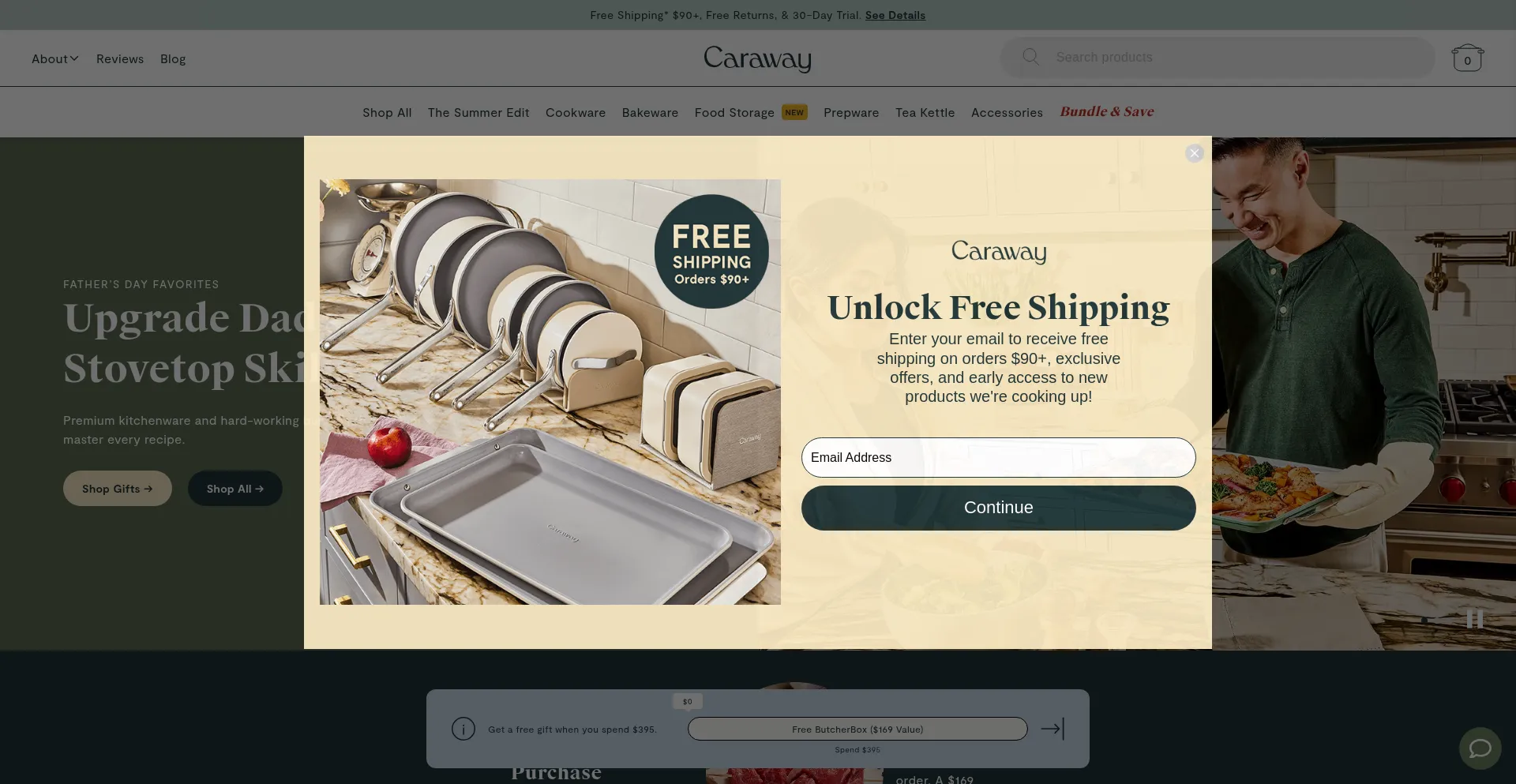 Website screenshot of Carawayhome.com