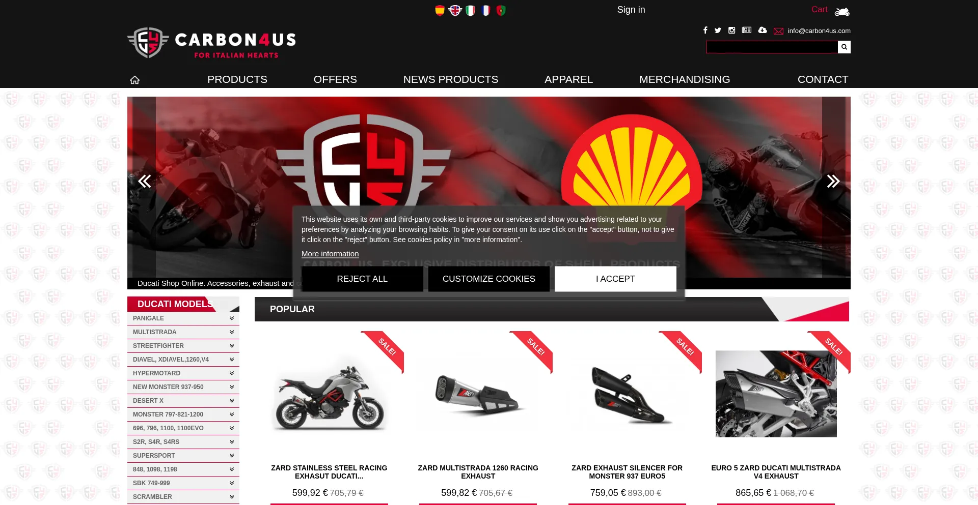 Website screenshot of Carbon4us.com