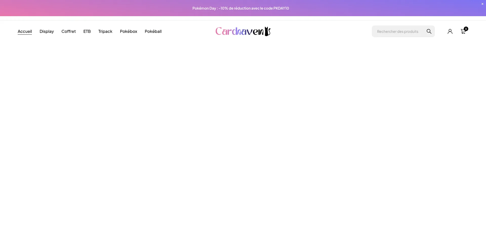 Website screenshot of Cardhaven.fr