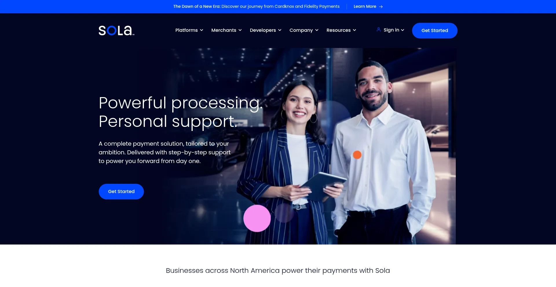 Website screenshot of Cardknox.com