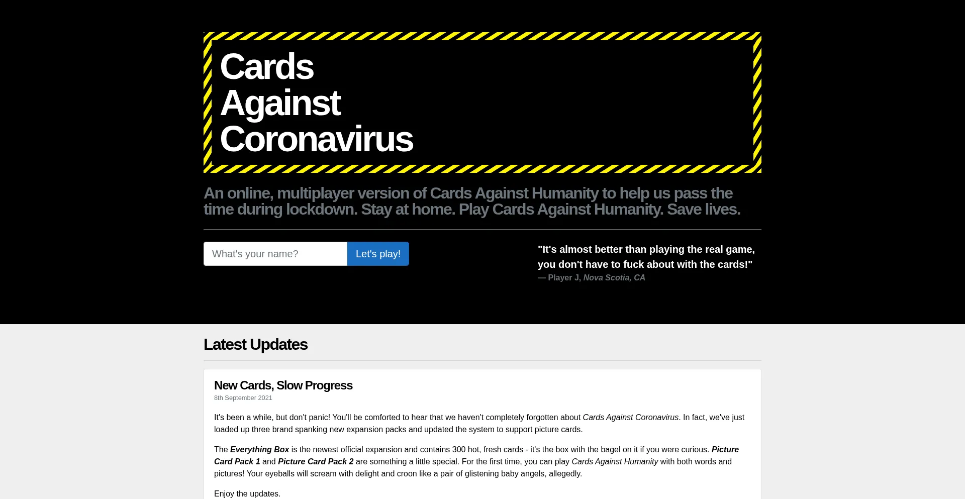 Cardsagainstcoronavirus.com