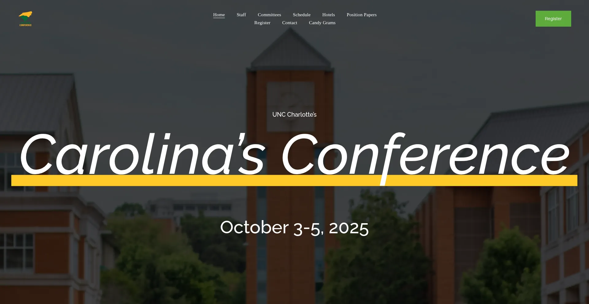 Website screenshot of Carolinasconference.net