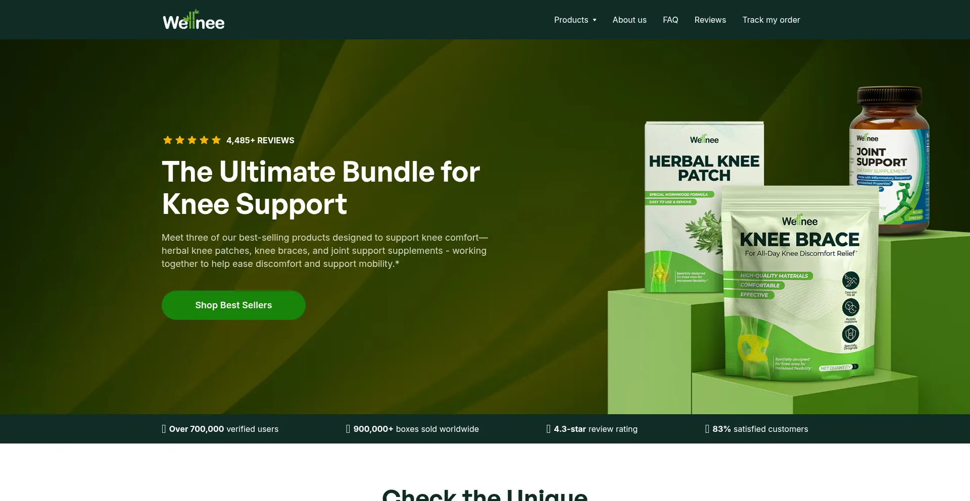 Website screenshot of Cart.trywellnee.com