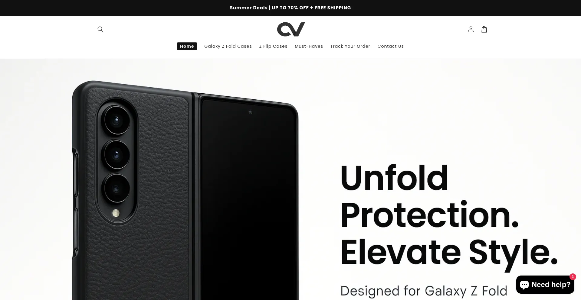 Website screenshot of Casesvibe.com