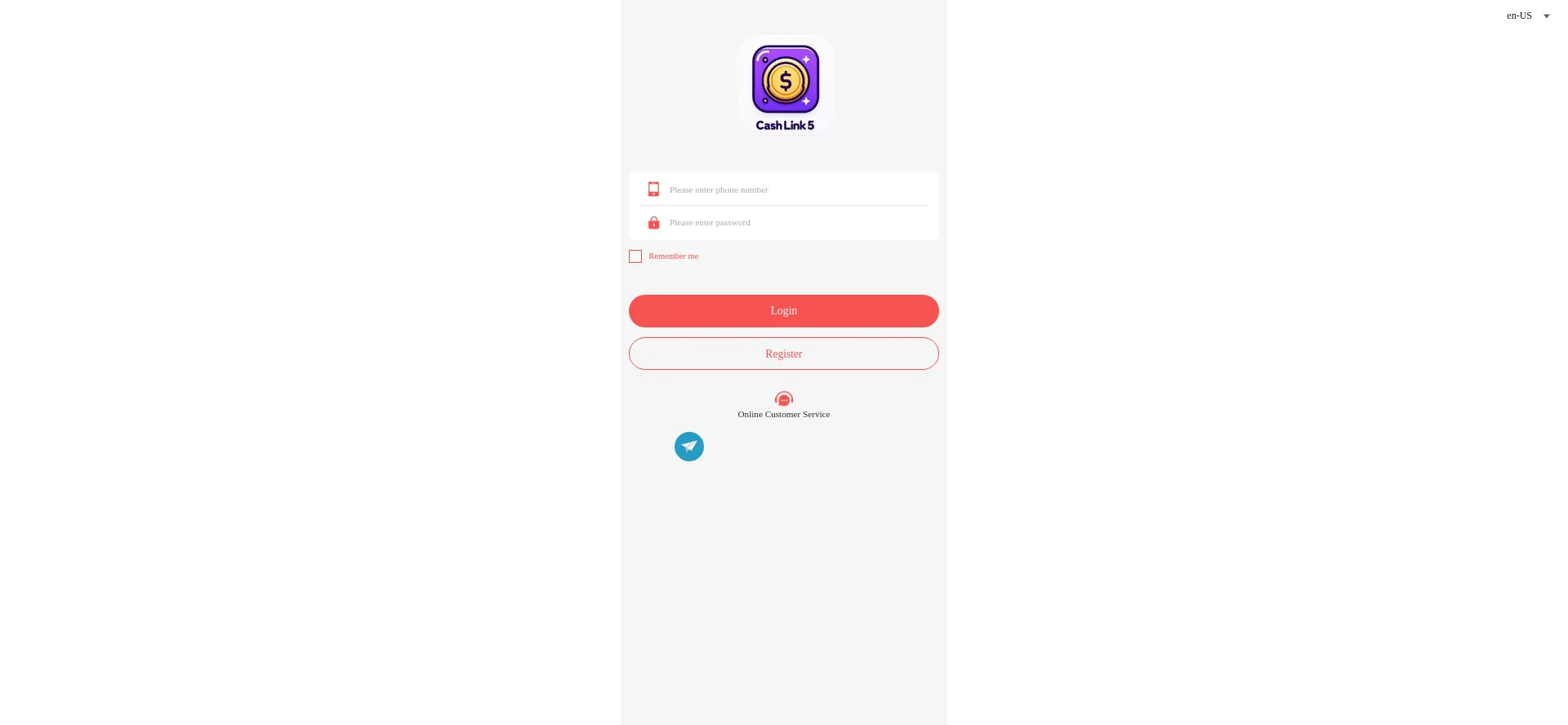 Website screenshot of Cashlink5.com