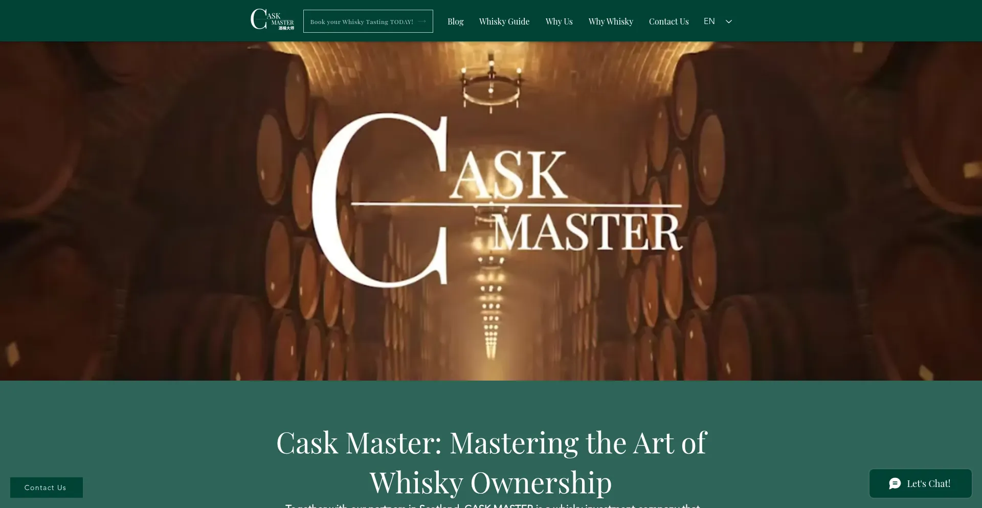Website screenshot of Cask-master.com