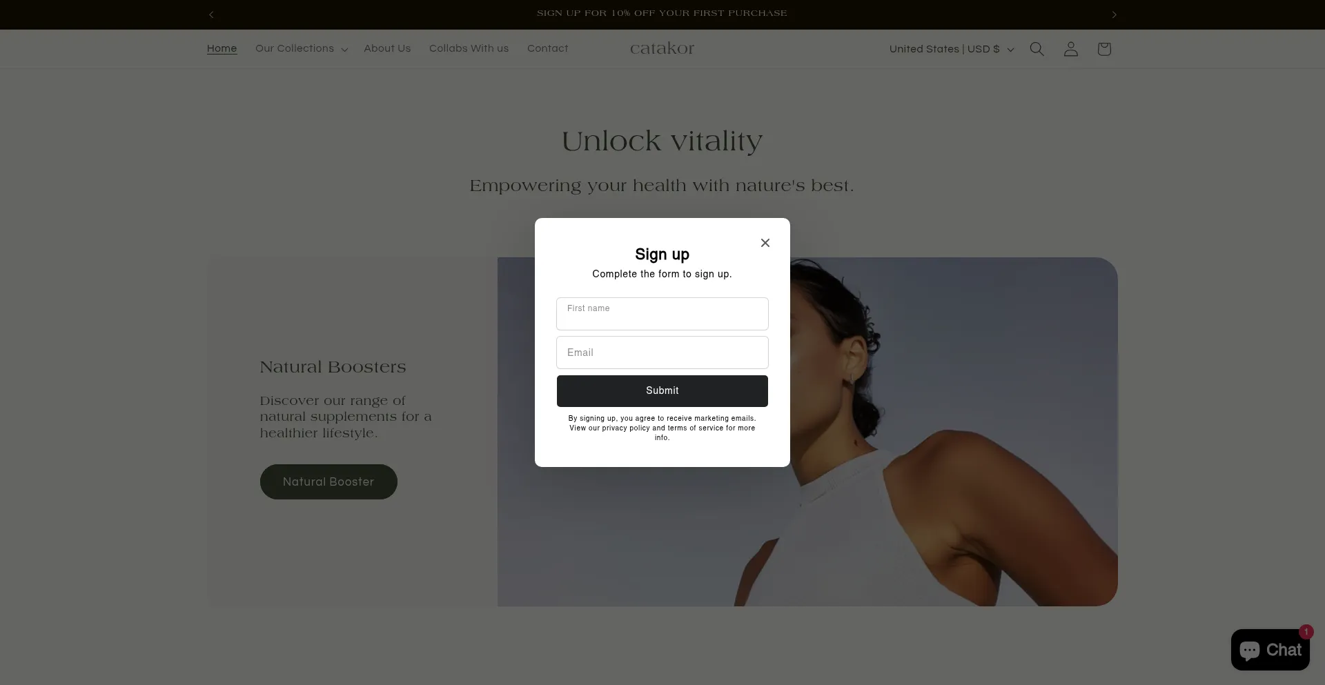 Website screenshot of Catakor.shop