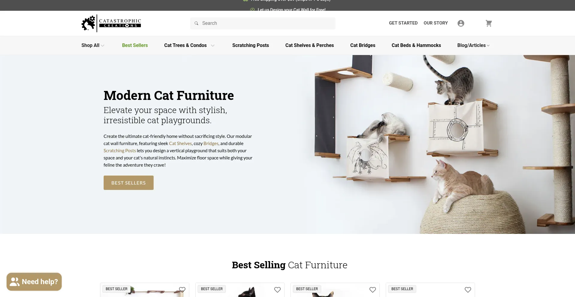 Website screenshot of Catastrophiccreations.com