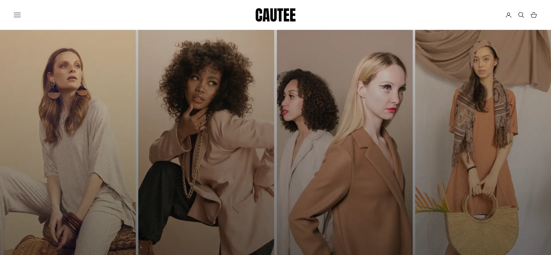 Website screenshot of Cautee.store