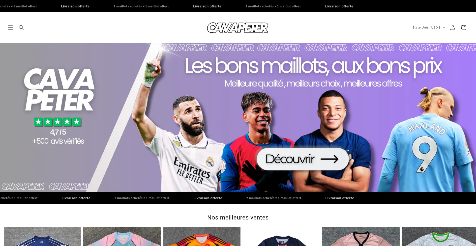 Website screenshot of Cavapeter-officiel.com