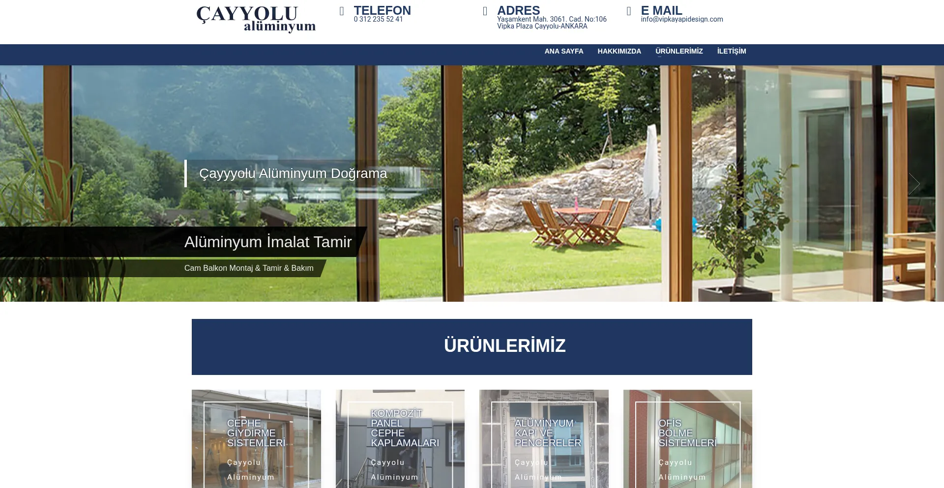 Cayyolualuminyumdograma.com Screenshot