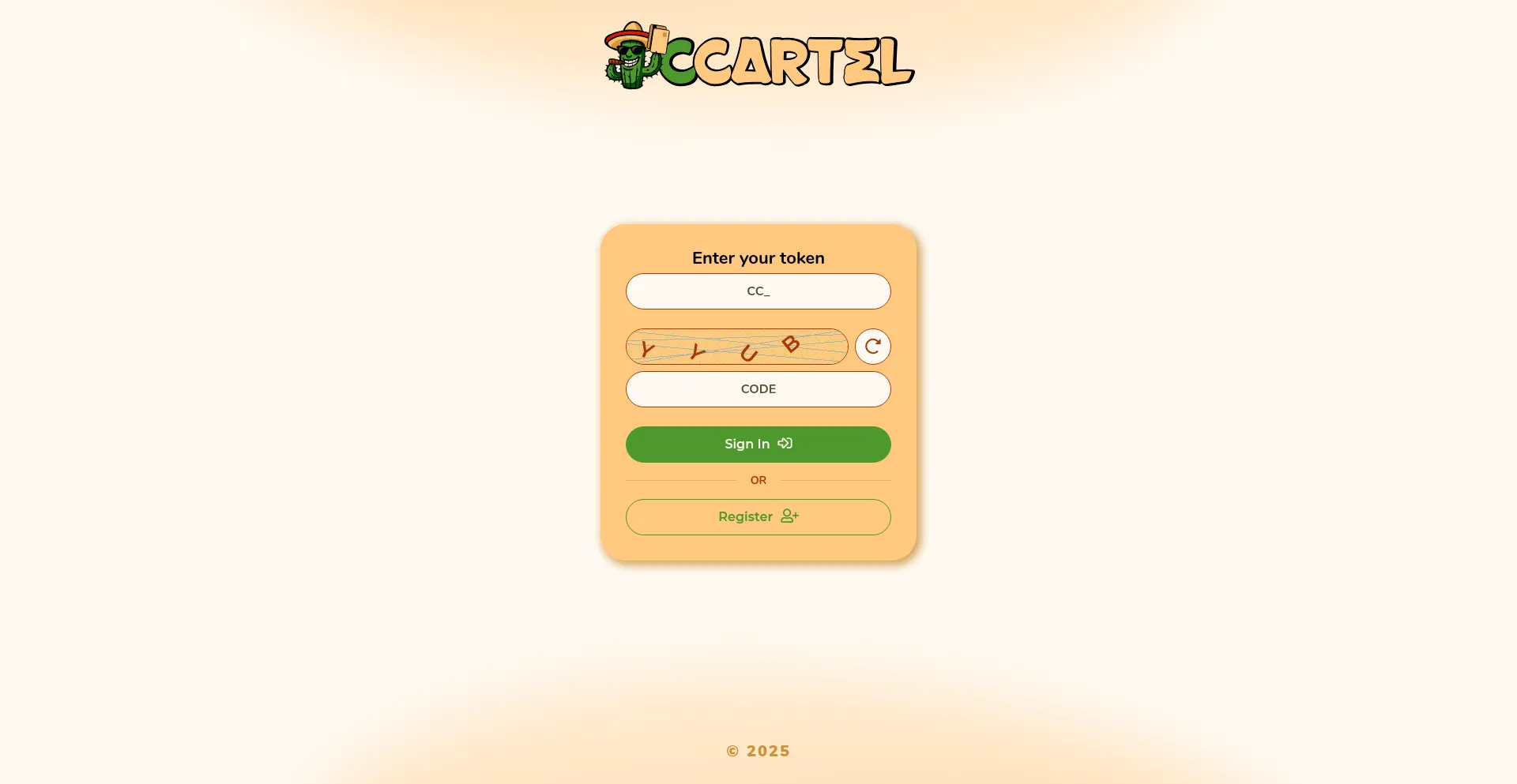 Website screenshot of Ccartel.cc