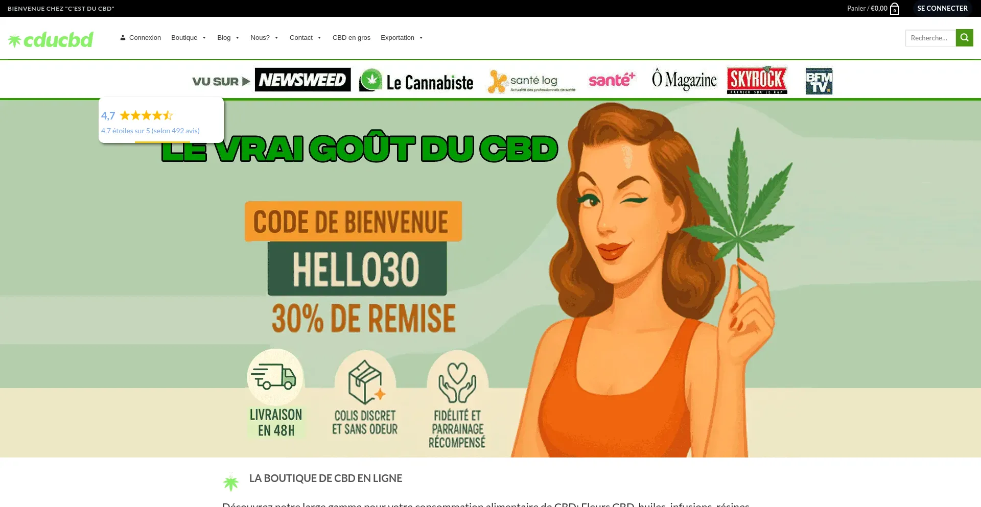 Website screenshot of Cducbd.com
