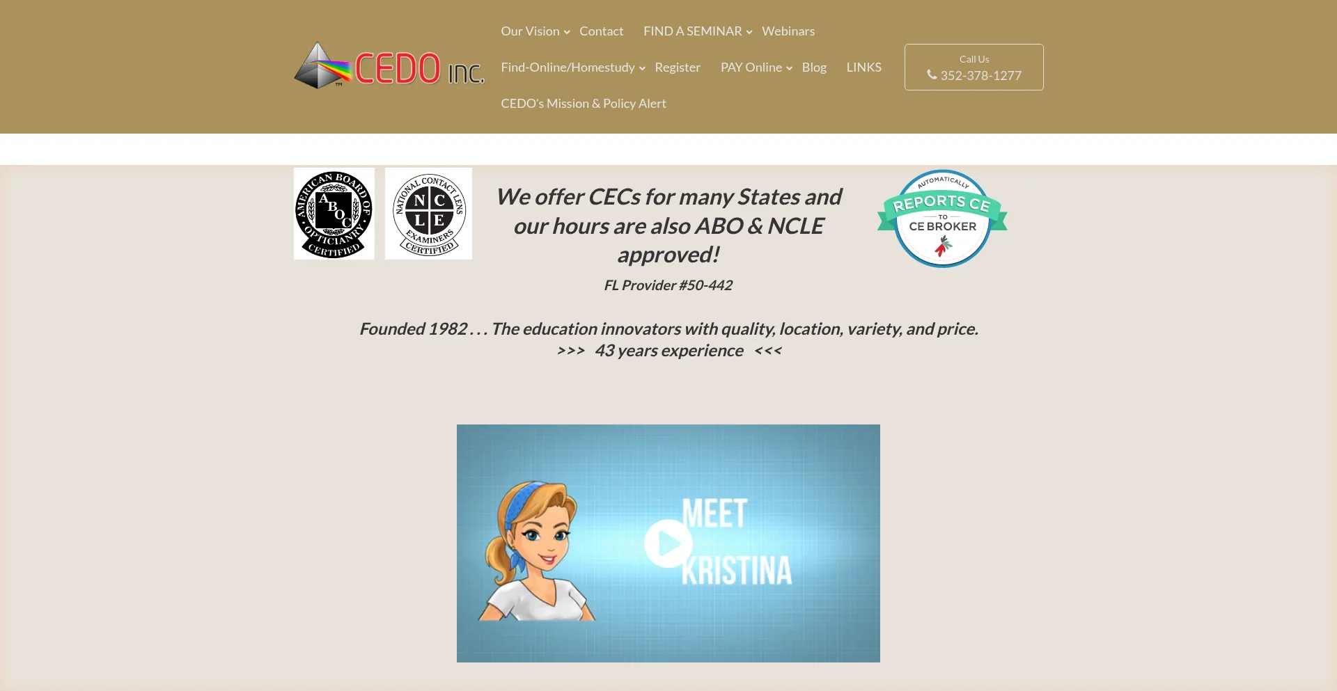 Website screenshot of Cedoinc.com