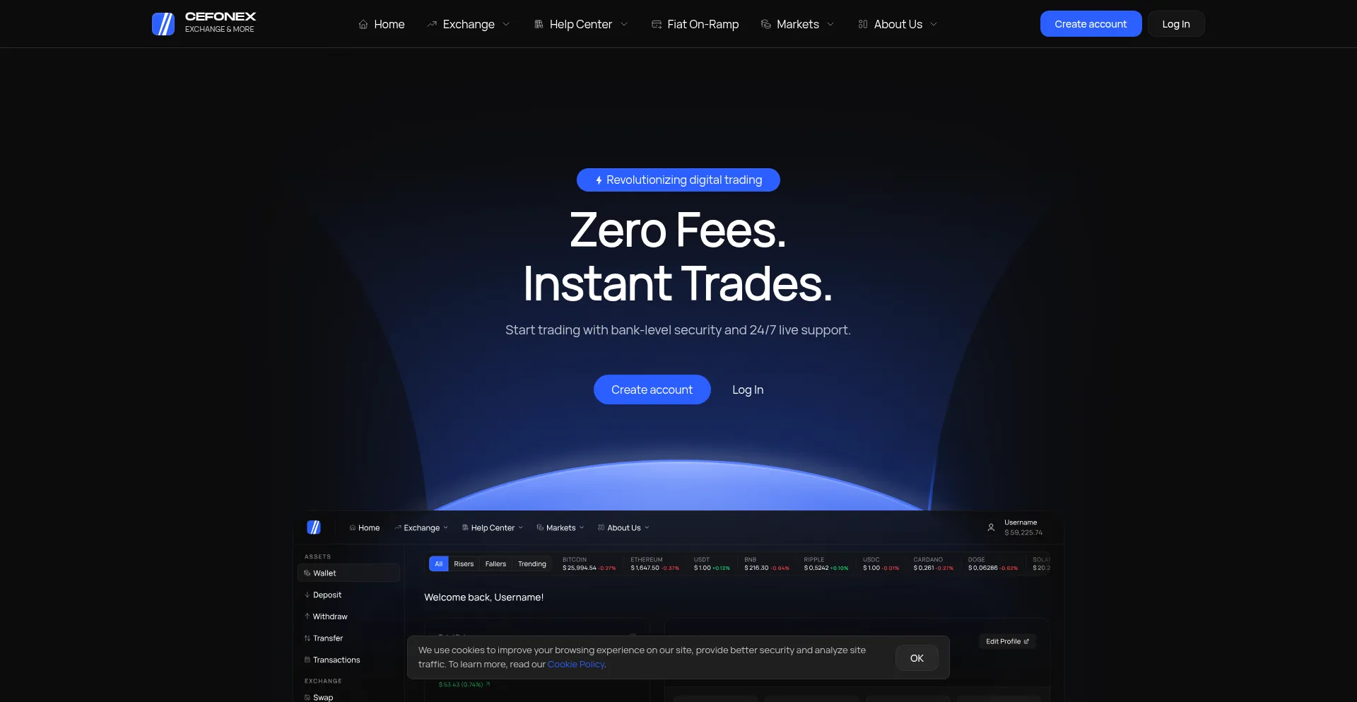 Website screenshot of Cefonex.com