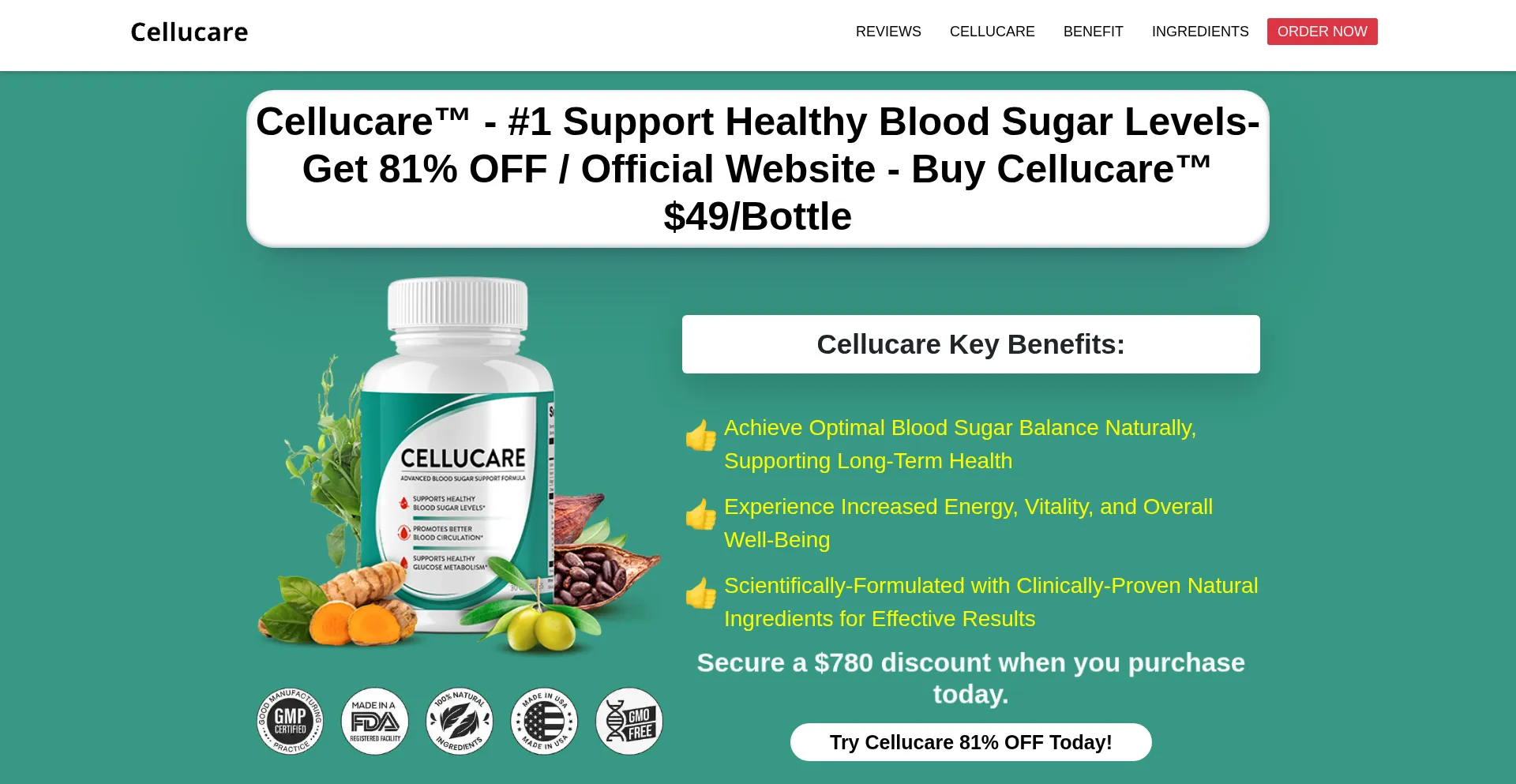 Website screenshot of Cellucare.org