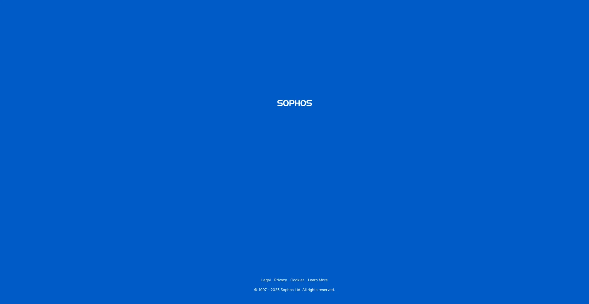 Website screenshot of Central.sophos.com