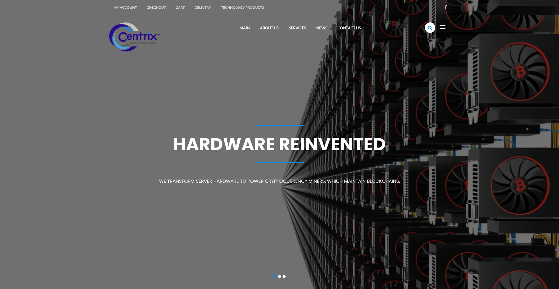 Website screenshot of Centrix-intl.com