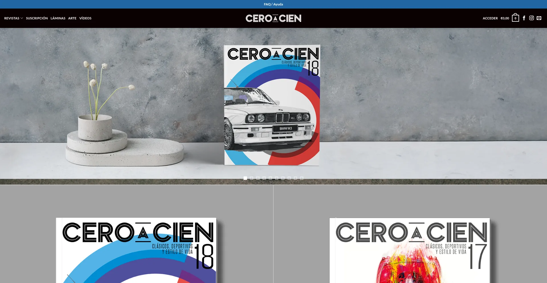 Website screenshot of Ceroacien.es