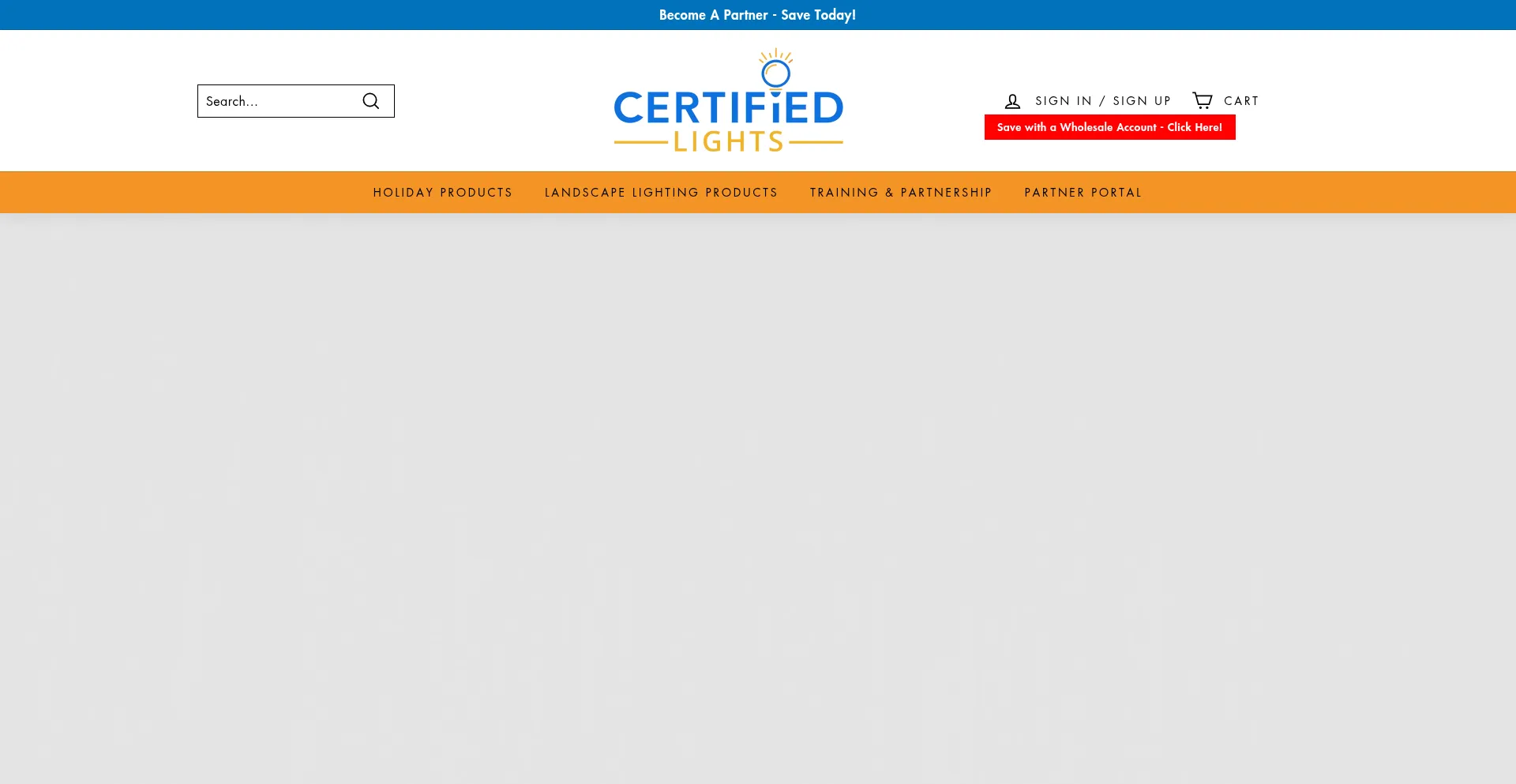 Website screenshot of Certifiedlights.com