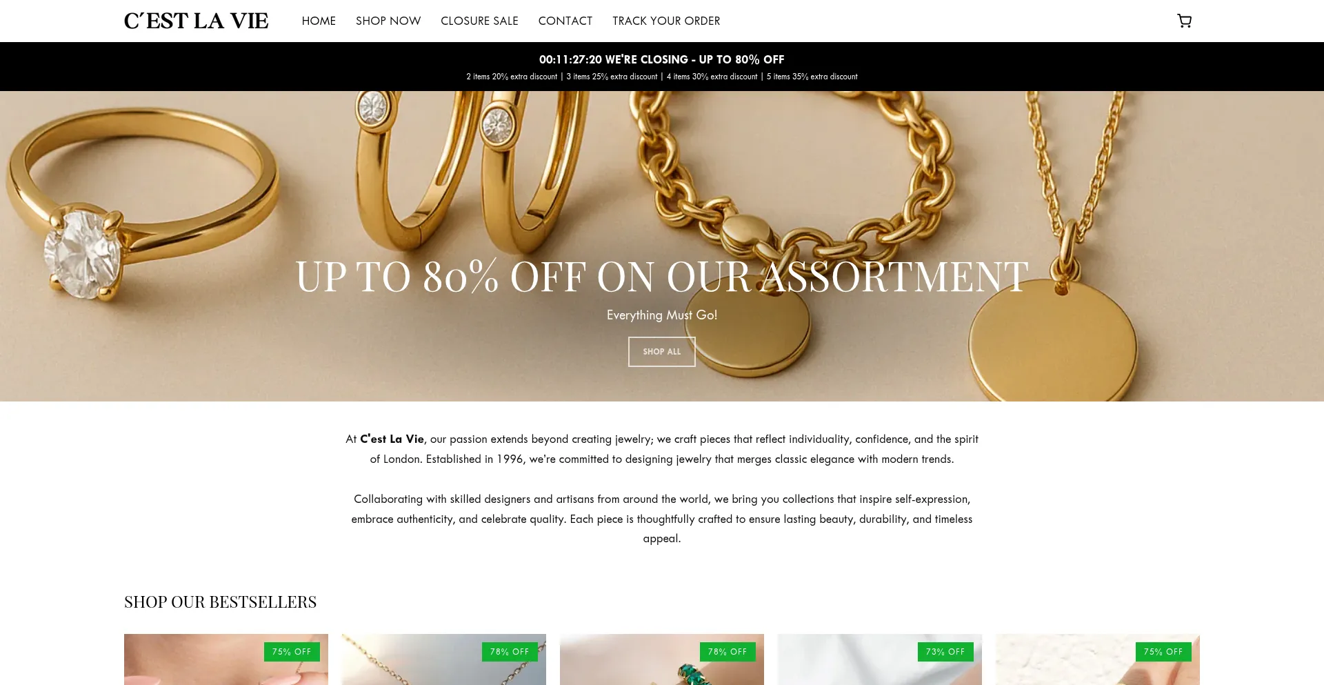 Website screenshot of Cestlavie-birmingham.uk