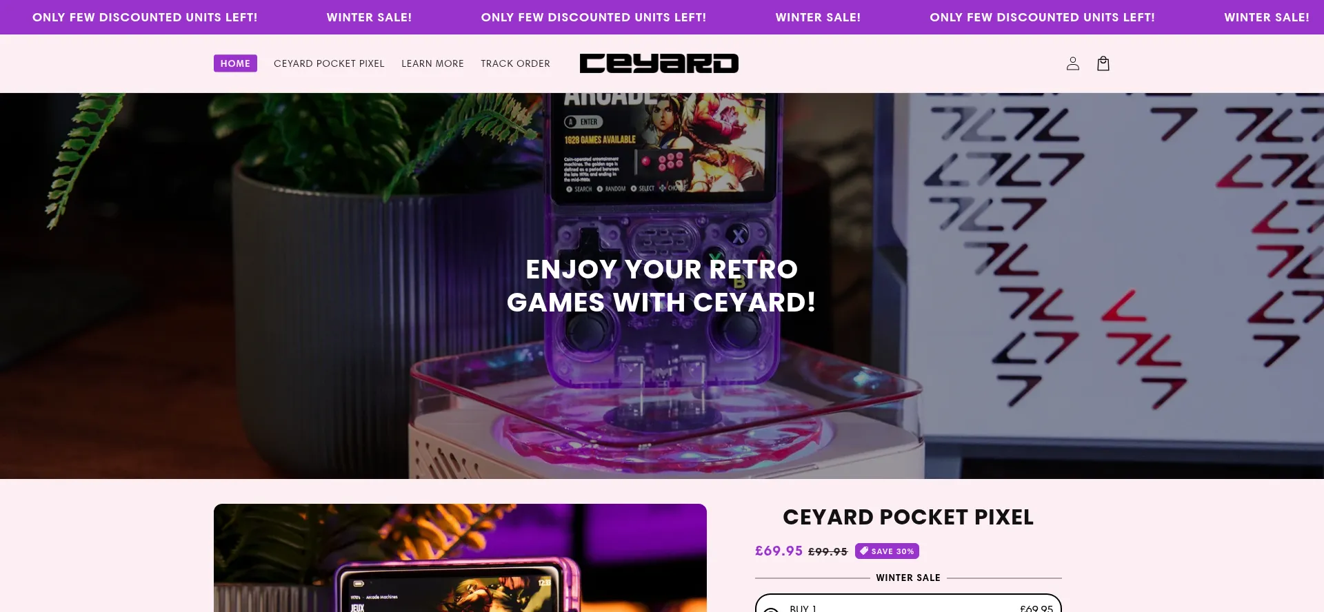 Website screenshot of Ceyard.com