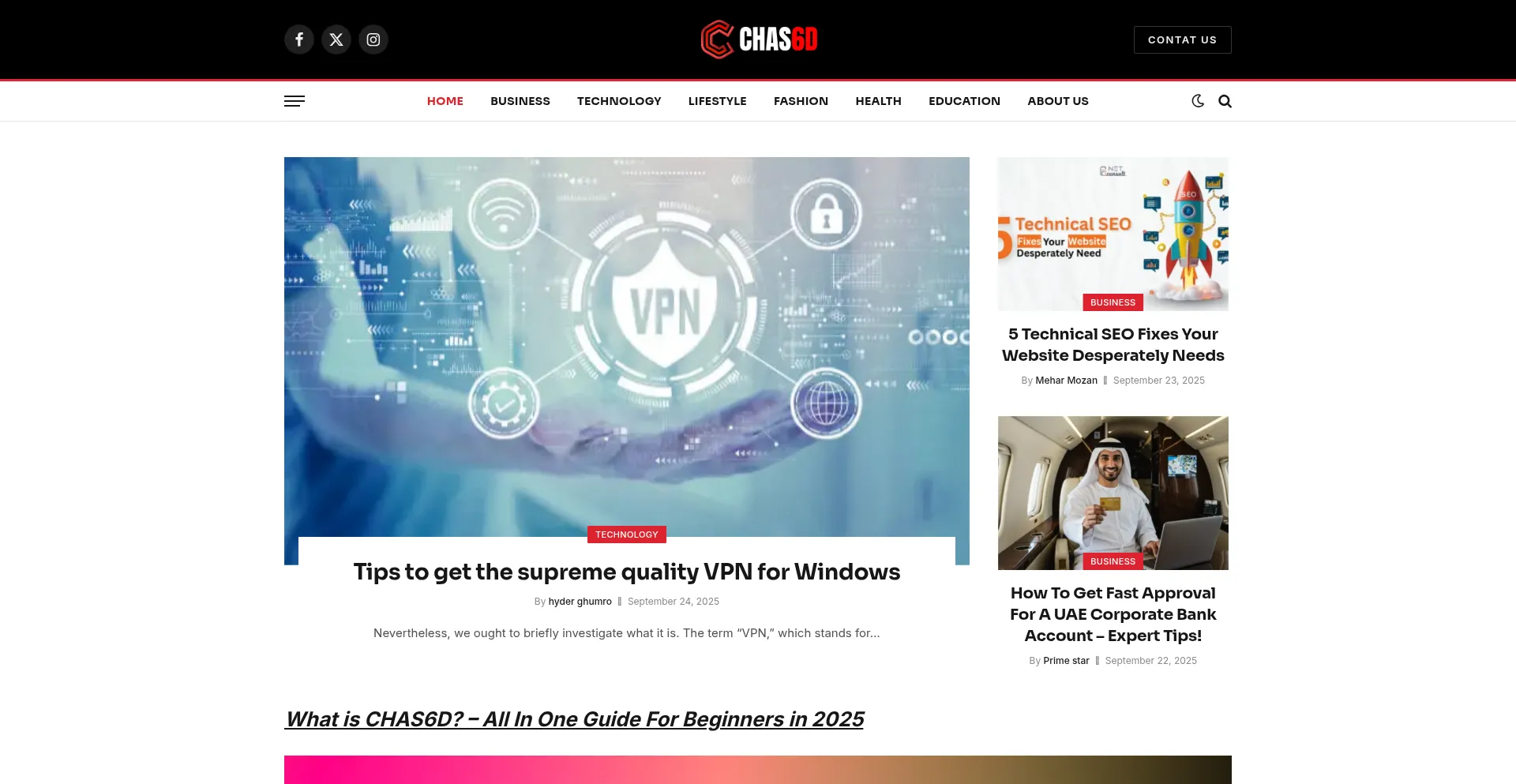 Chas6d.com Screenshot
