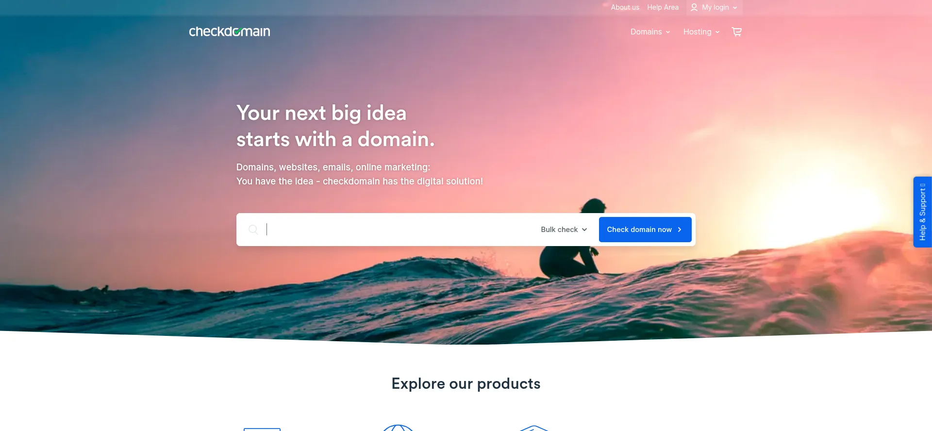 Website screenshot of Checkdomain.net