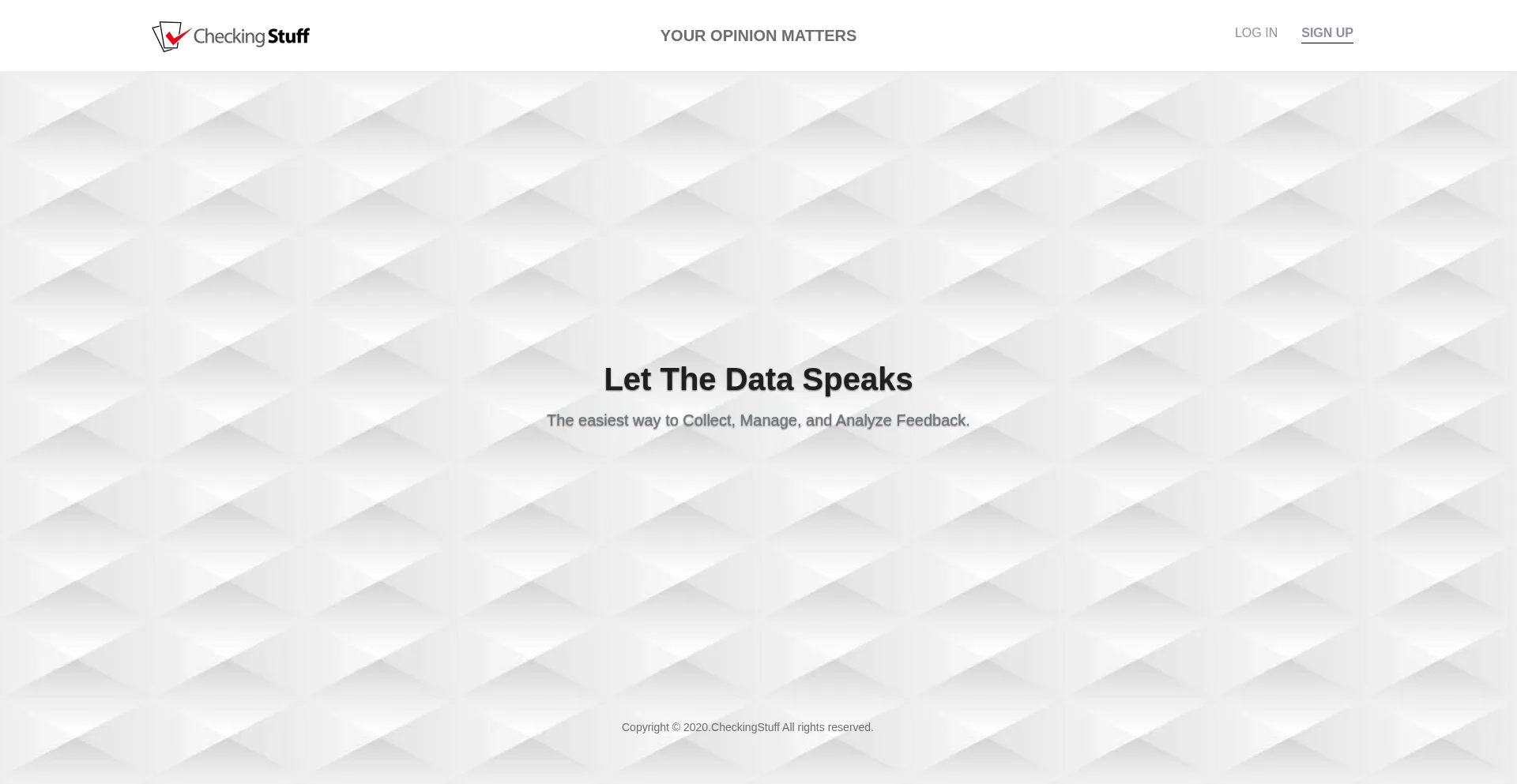 Website screenshot of Checkingstuff.com