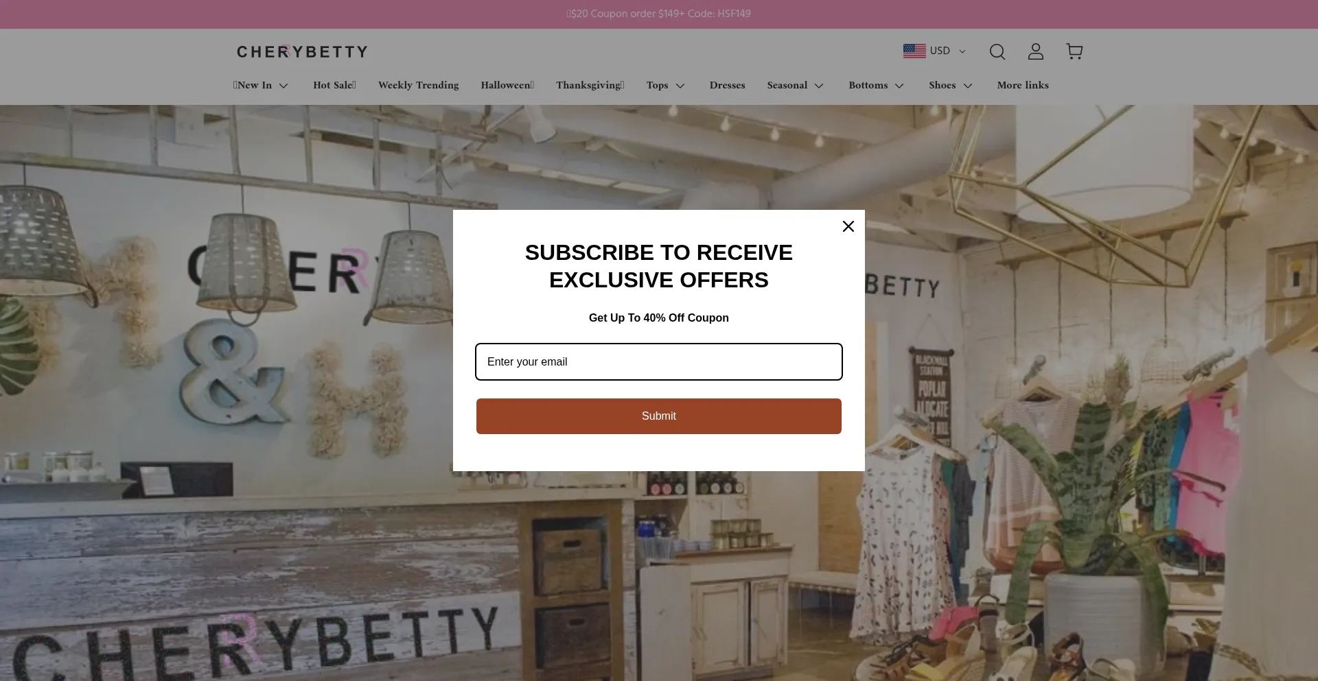 Cherrybetty.com Screenshot