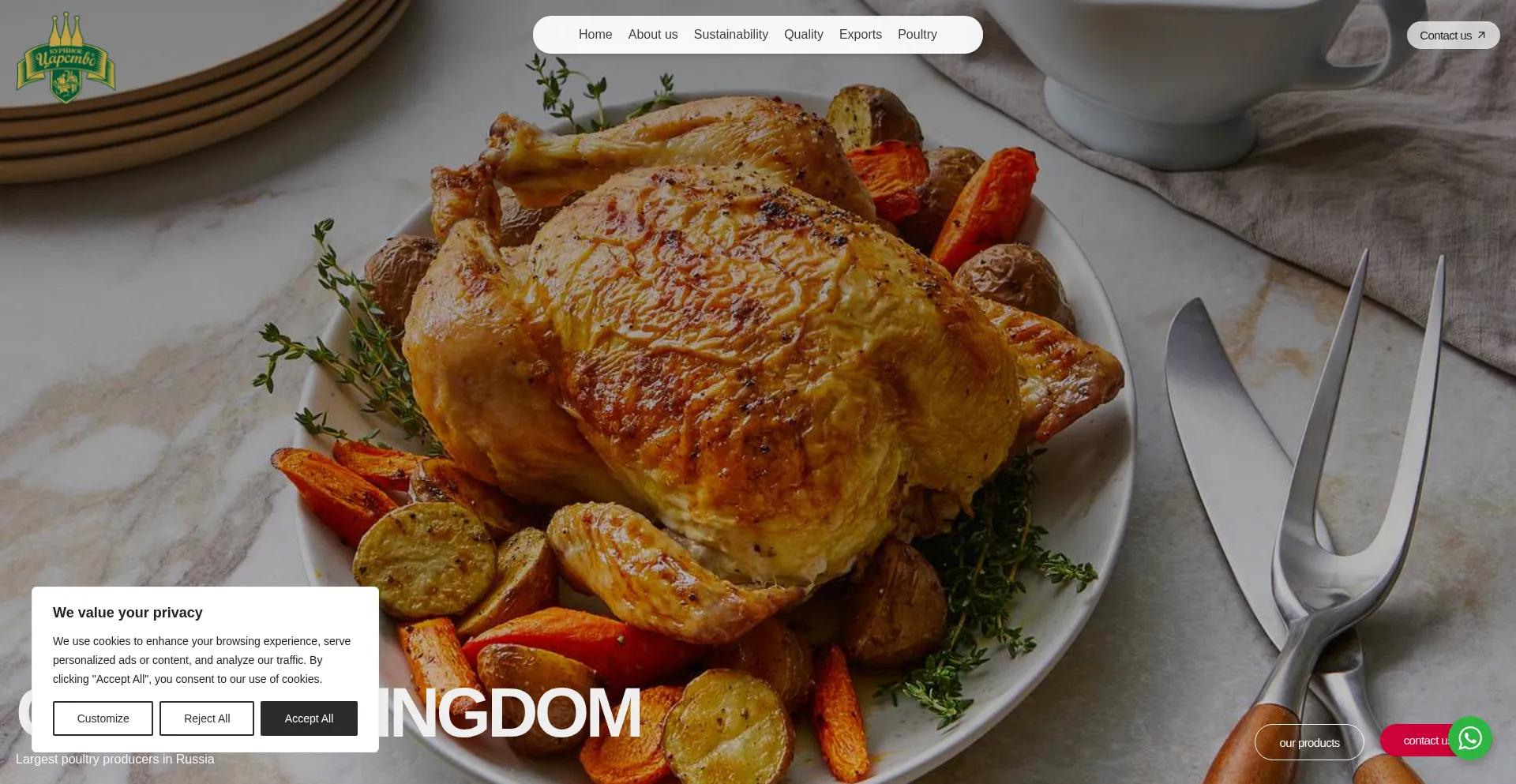 Website screenshot of Chickenkingdom.com.ru
