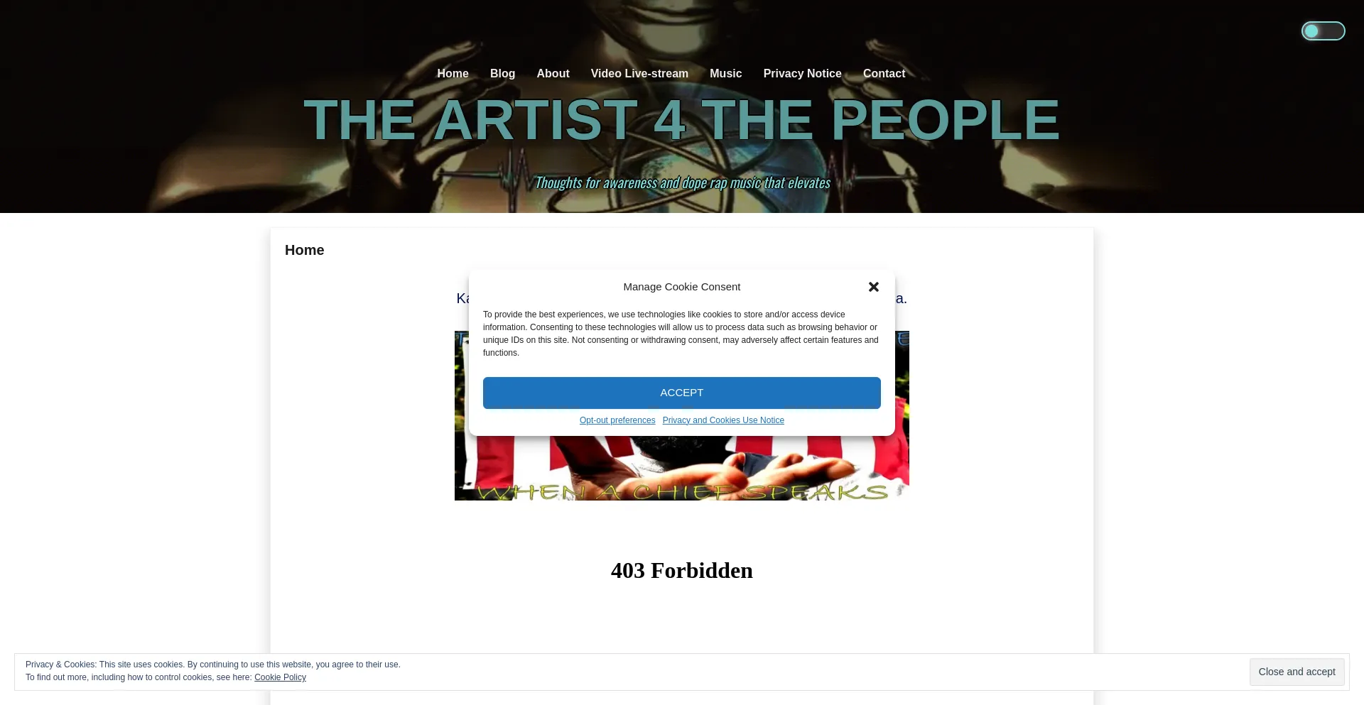 Website screenshot of Chiefadamthegreat.com