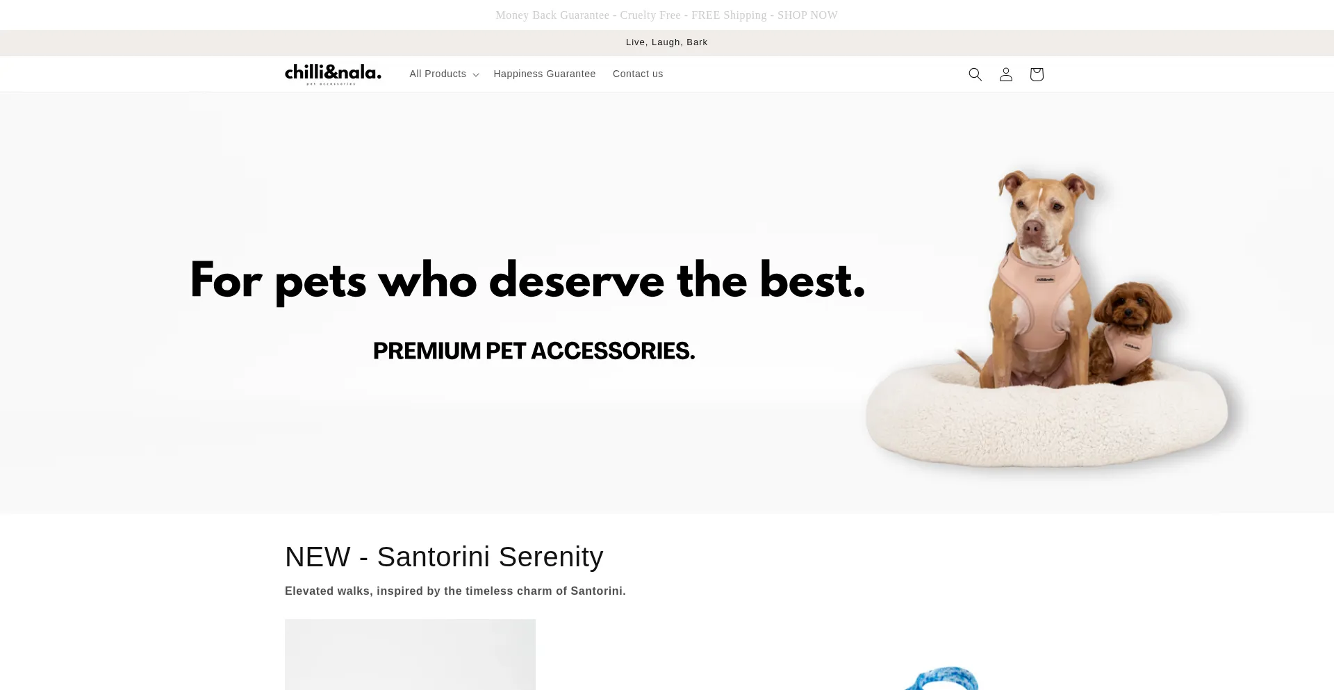 Website screenshot of Chilliandnala.com.au